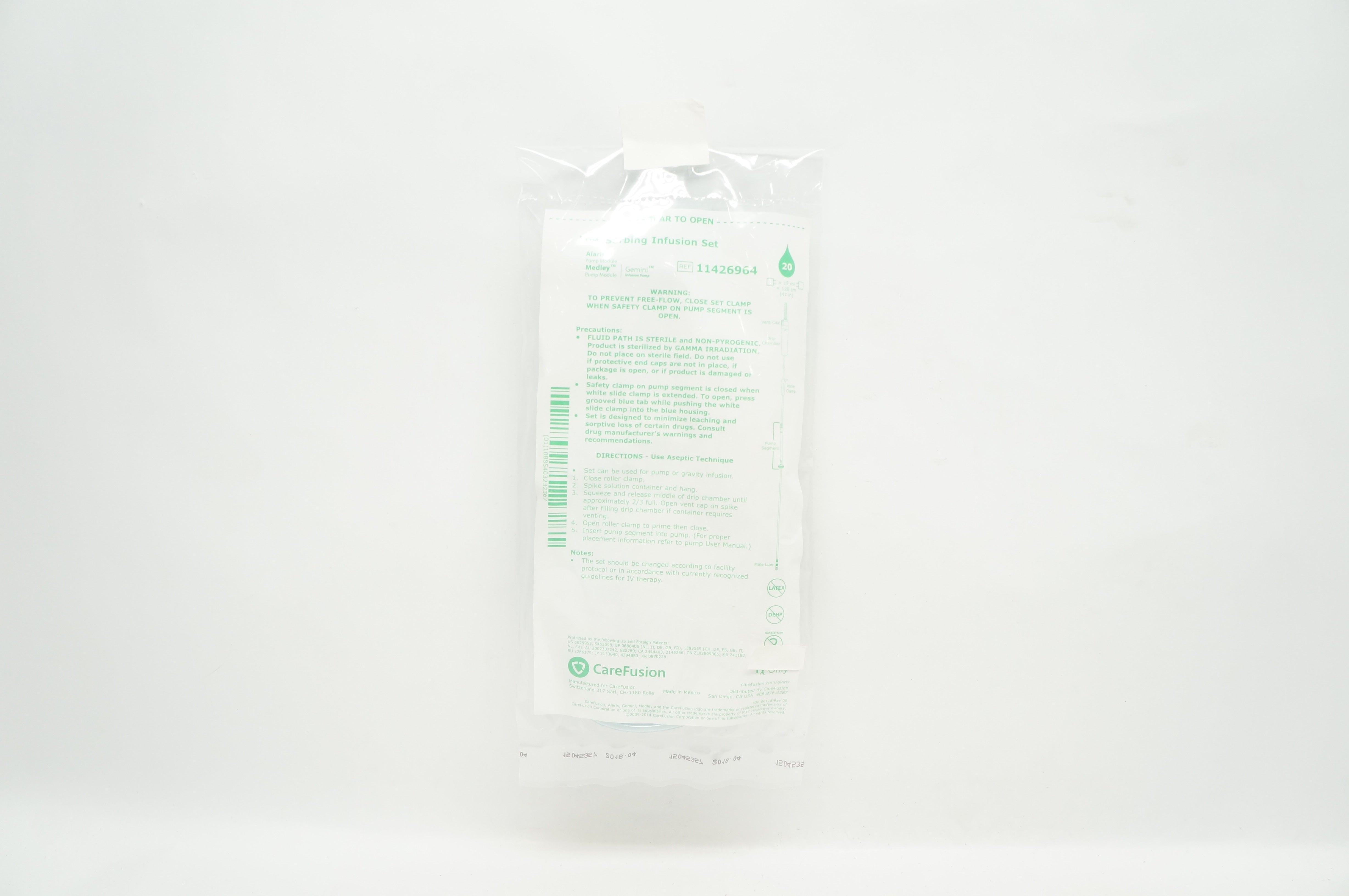 CareFusion 11426964 Alaris Products Gemini Low Sorbing Set (x)