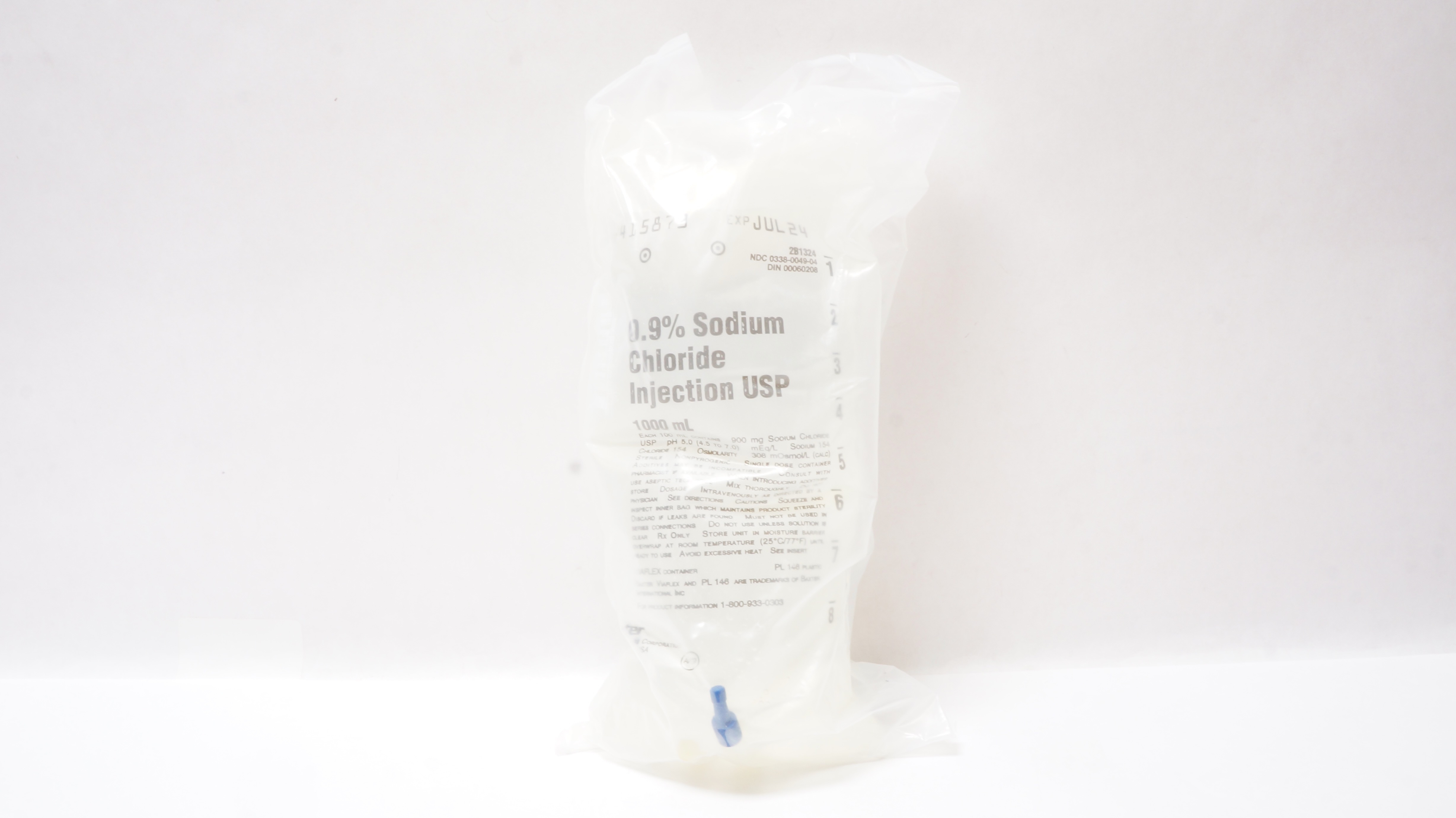 Baxter 2B1324 0.9% Sodium Chloride Injection USP 1000mL