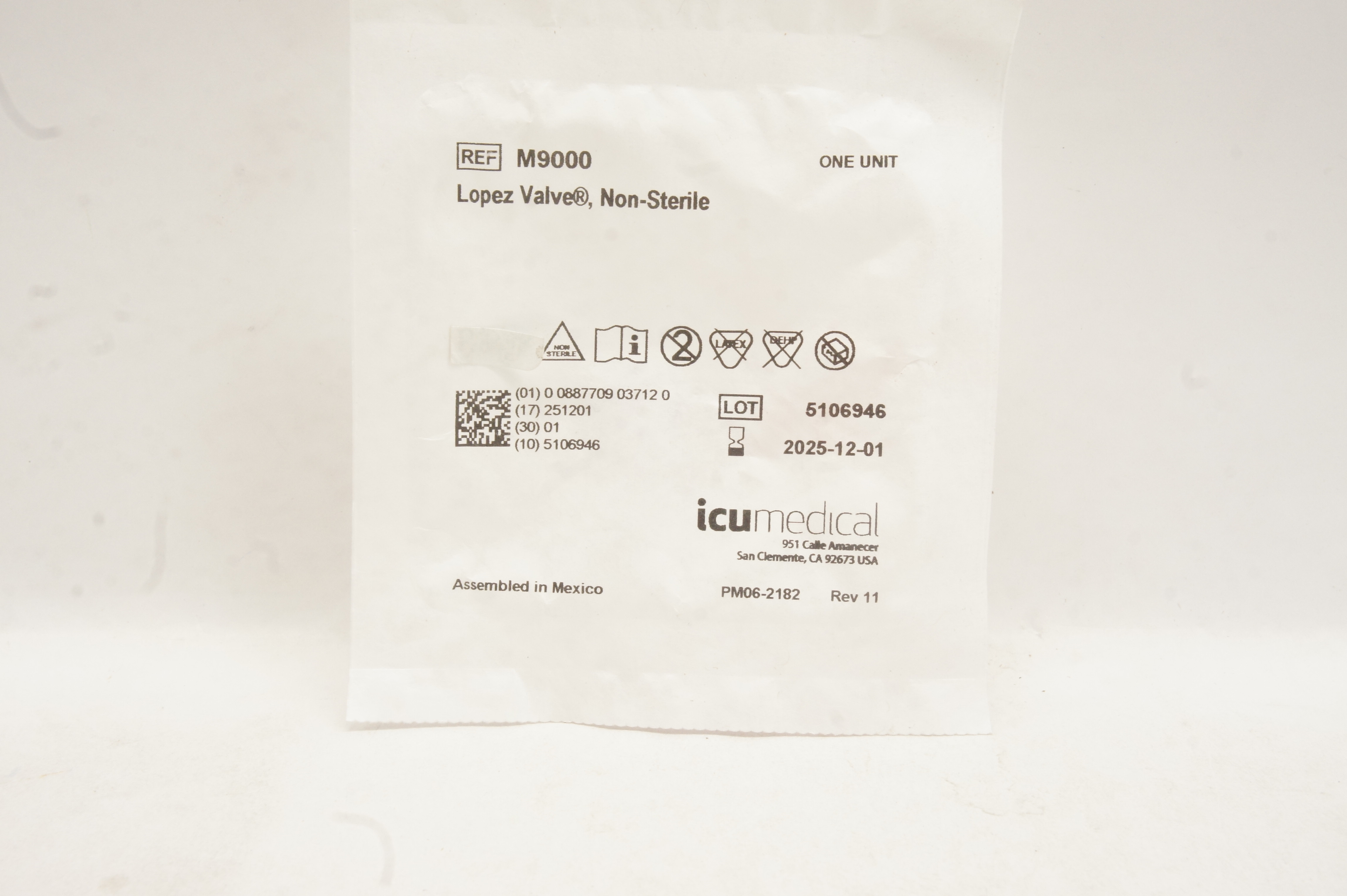 ICU Medical M9000 Lopez Valve Non-Sterile