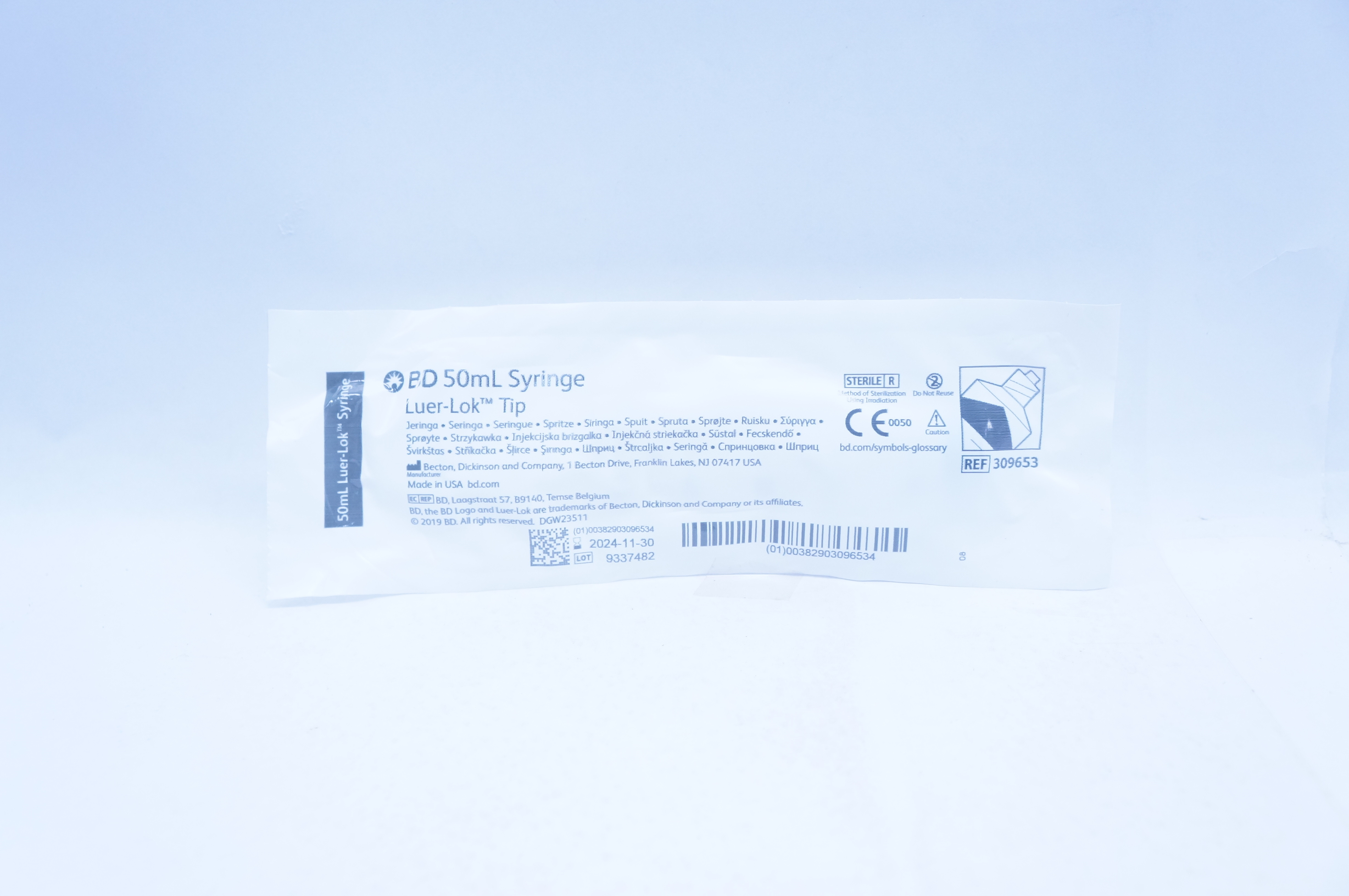 BD 309653 60ml Syringe Luer-Lok Tip