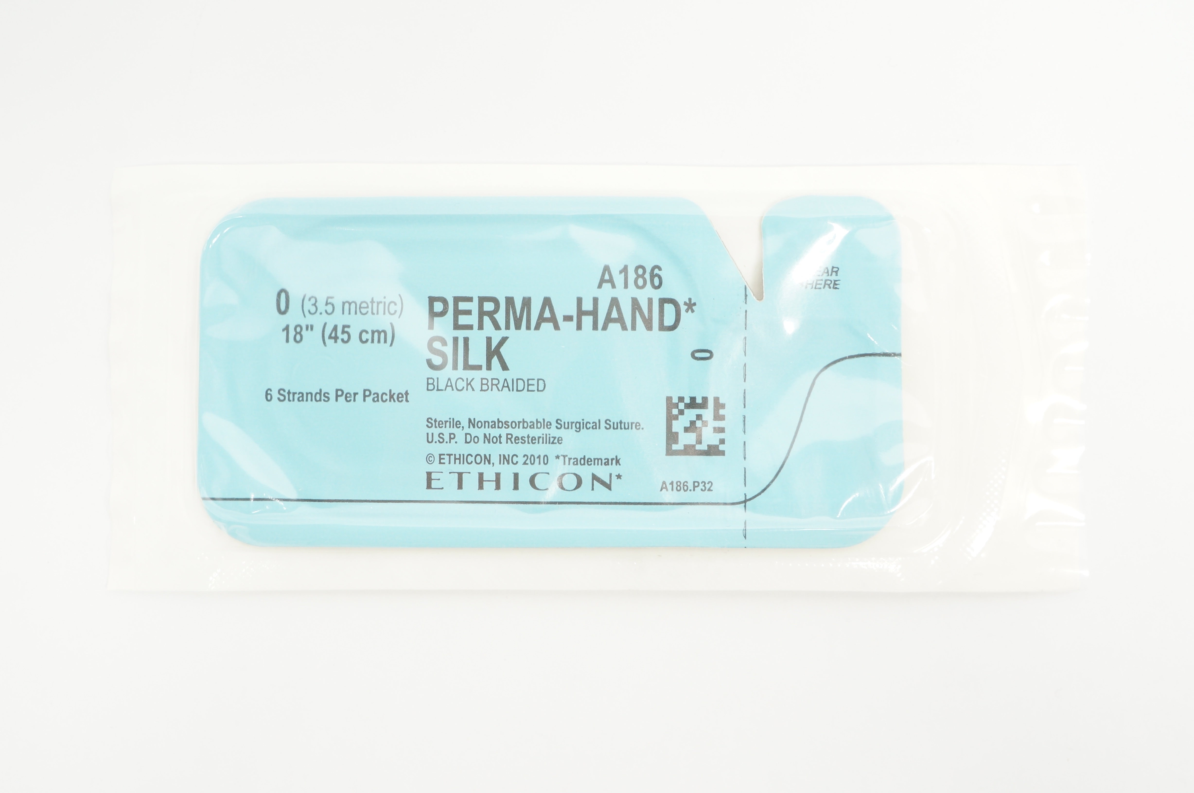 Ethicon A186 0 PERMA-HAND SILK, 18inch (x)