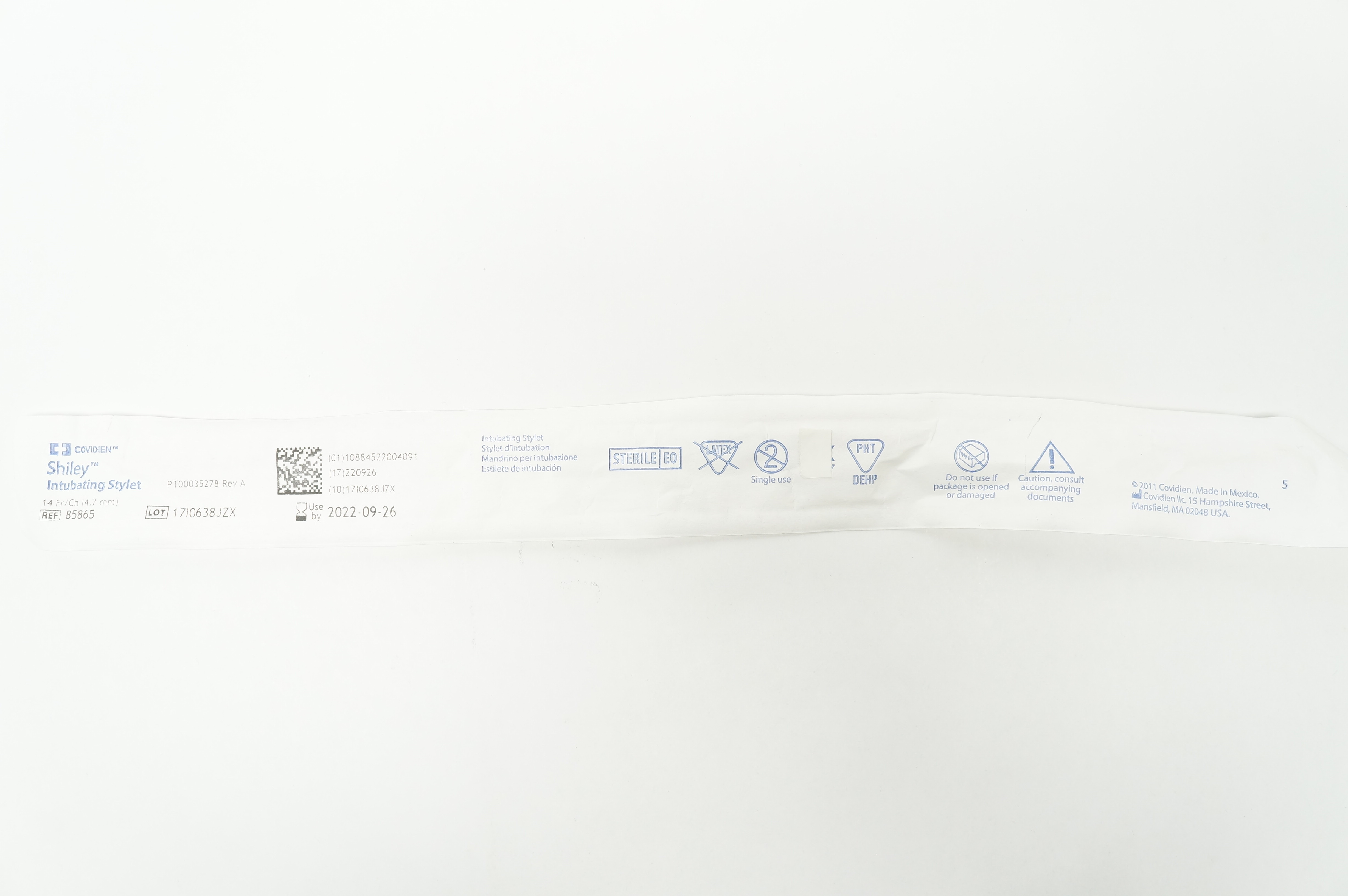 Covidien 85865 Shiley Intubating Stylet 14Fr/Ch