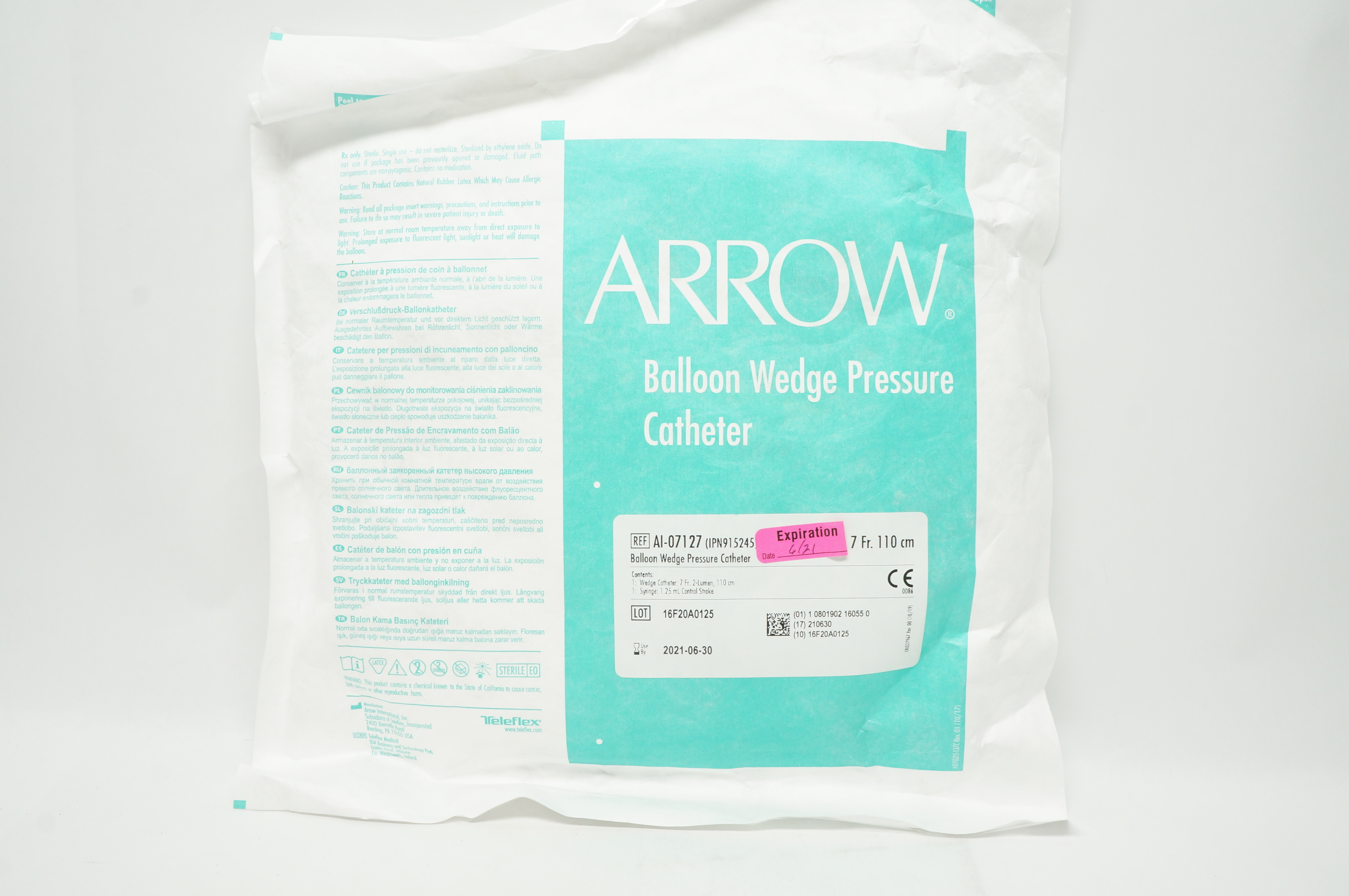 Arrow AI-07127-STC Balloon Wedge Pressure Cath. 7Fr x 110cm (x)