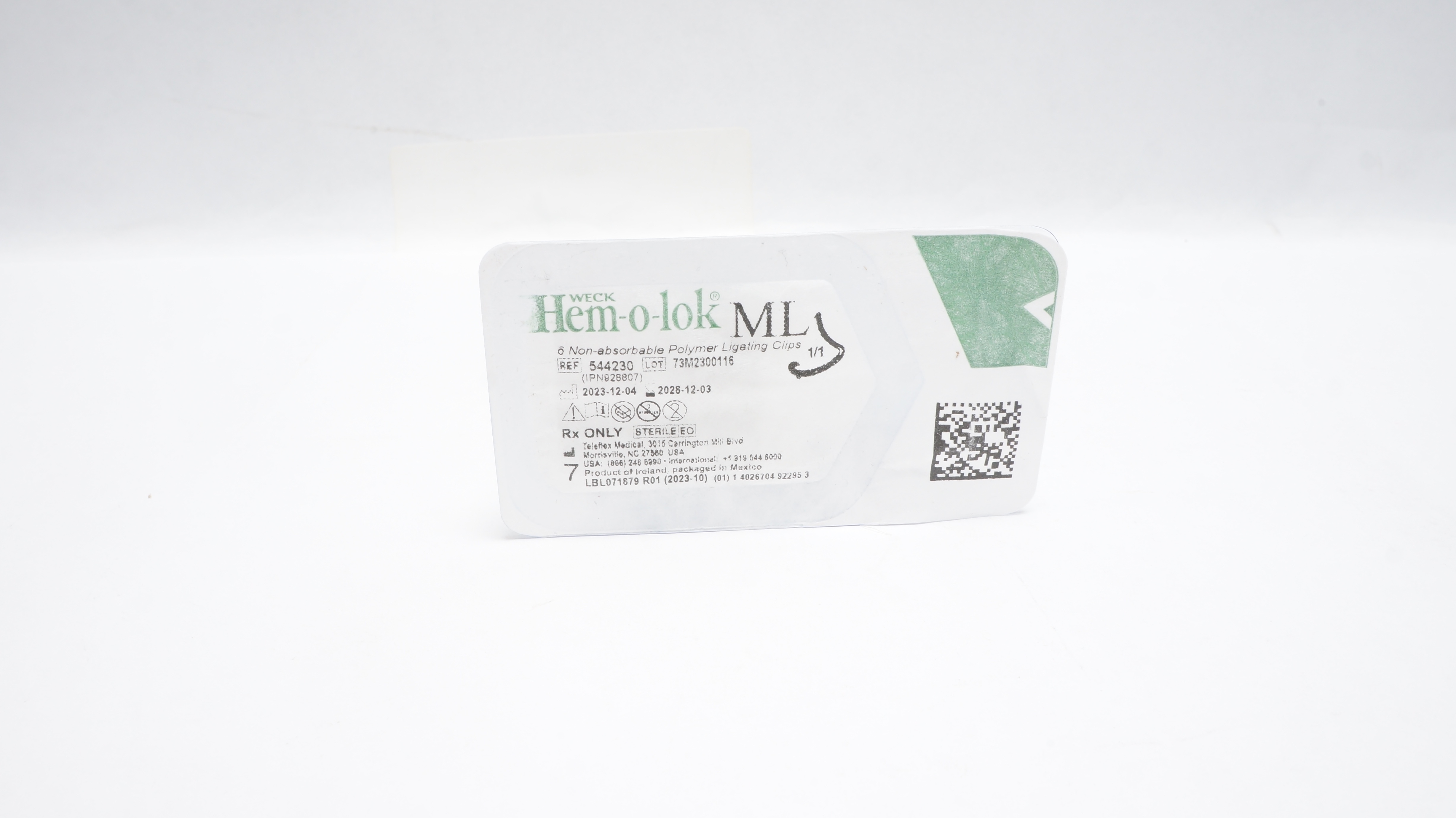 Teleflex 544230 Weck Hem-o-lok ML 6 Non-Absorbable Polymer Ligating Clips