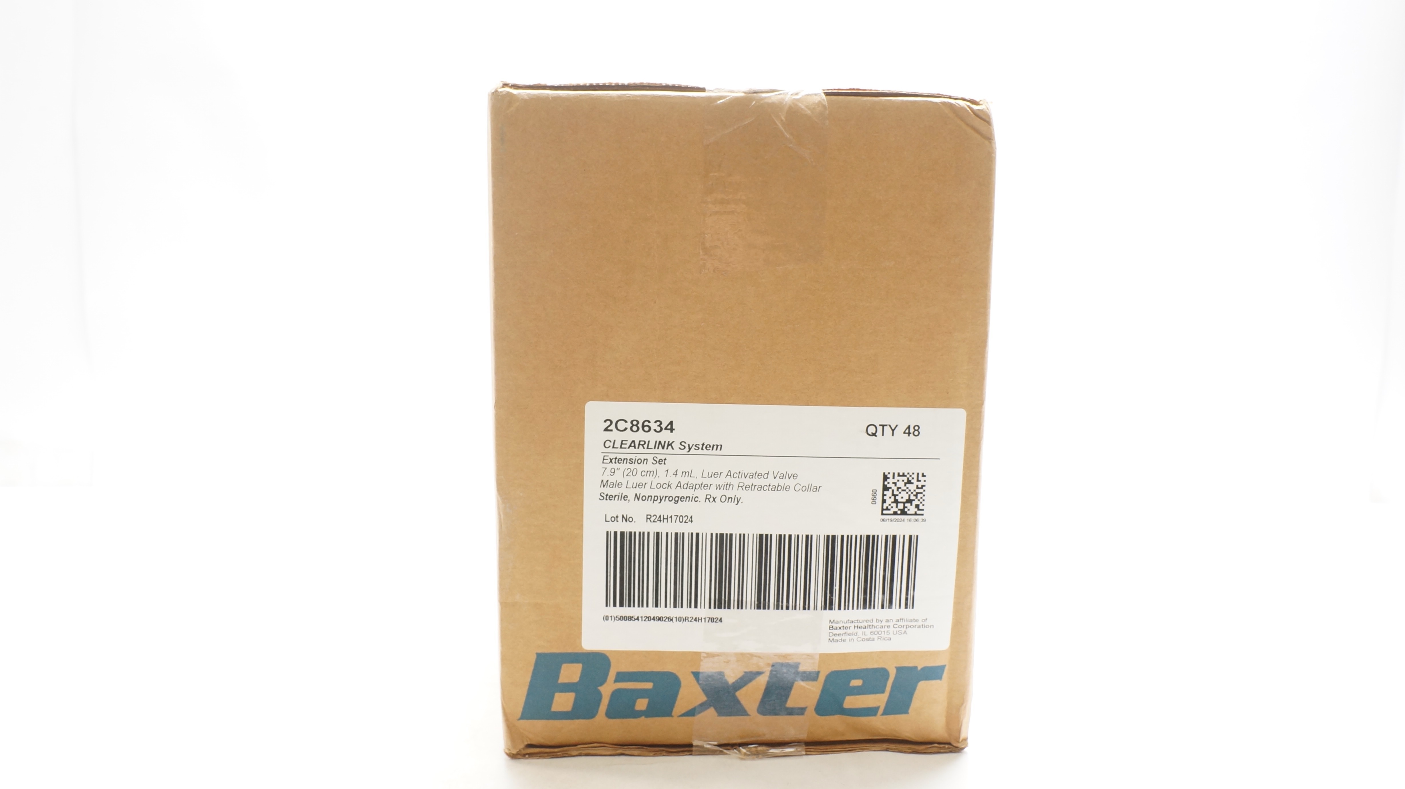 Baxter 2C8634 Clearlink System Extension Set 7.9Inm 1.4ml - Box of 48