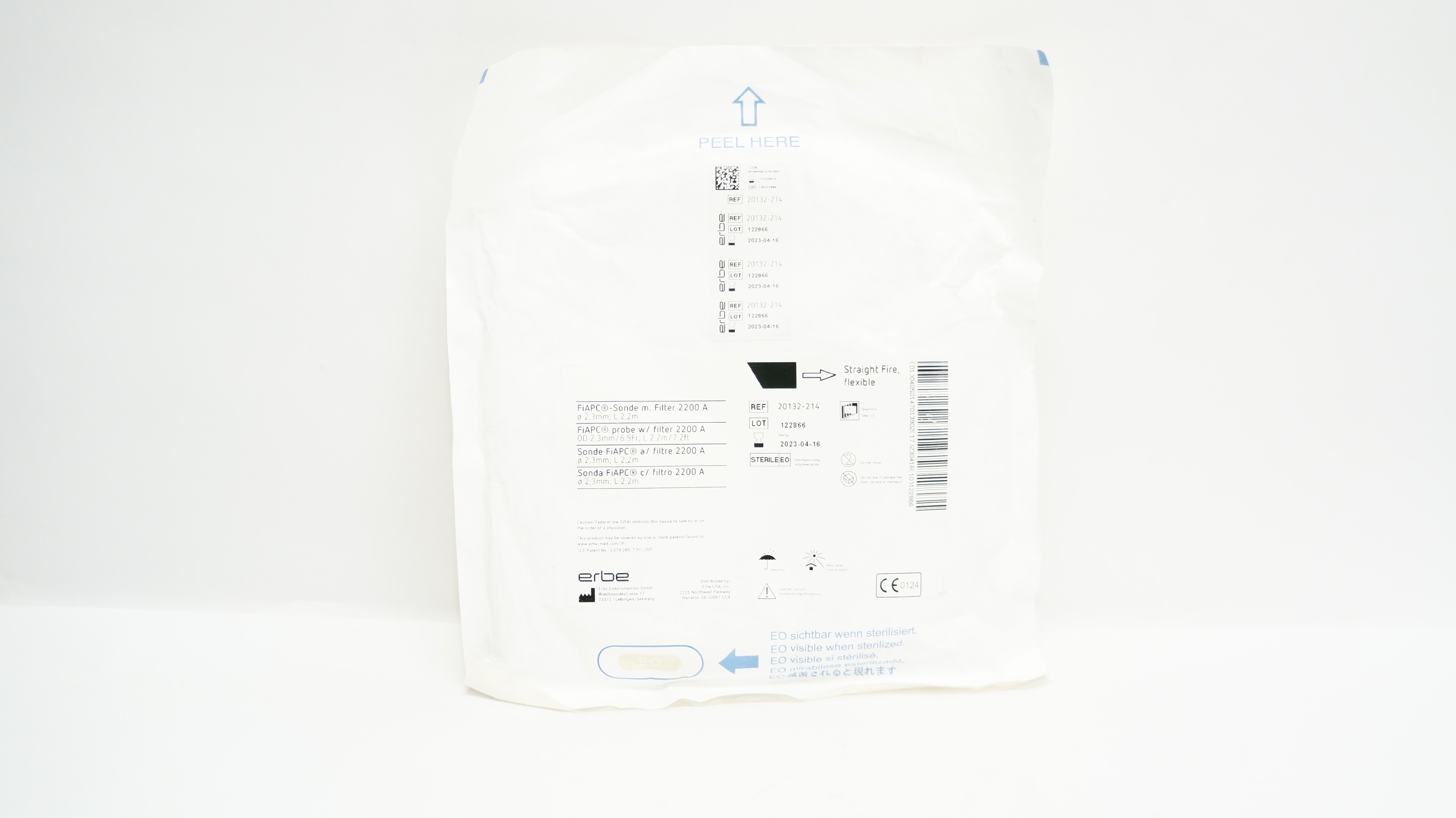 ERBE 20132-214 FiAPC Probe With Filter 2200A 2.3mm x 2.2m (x)