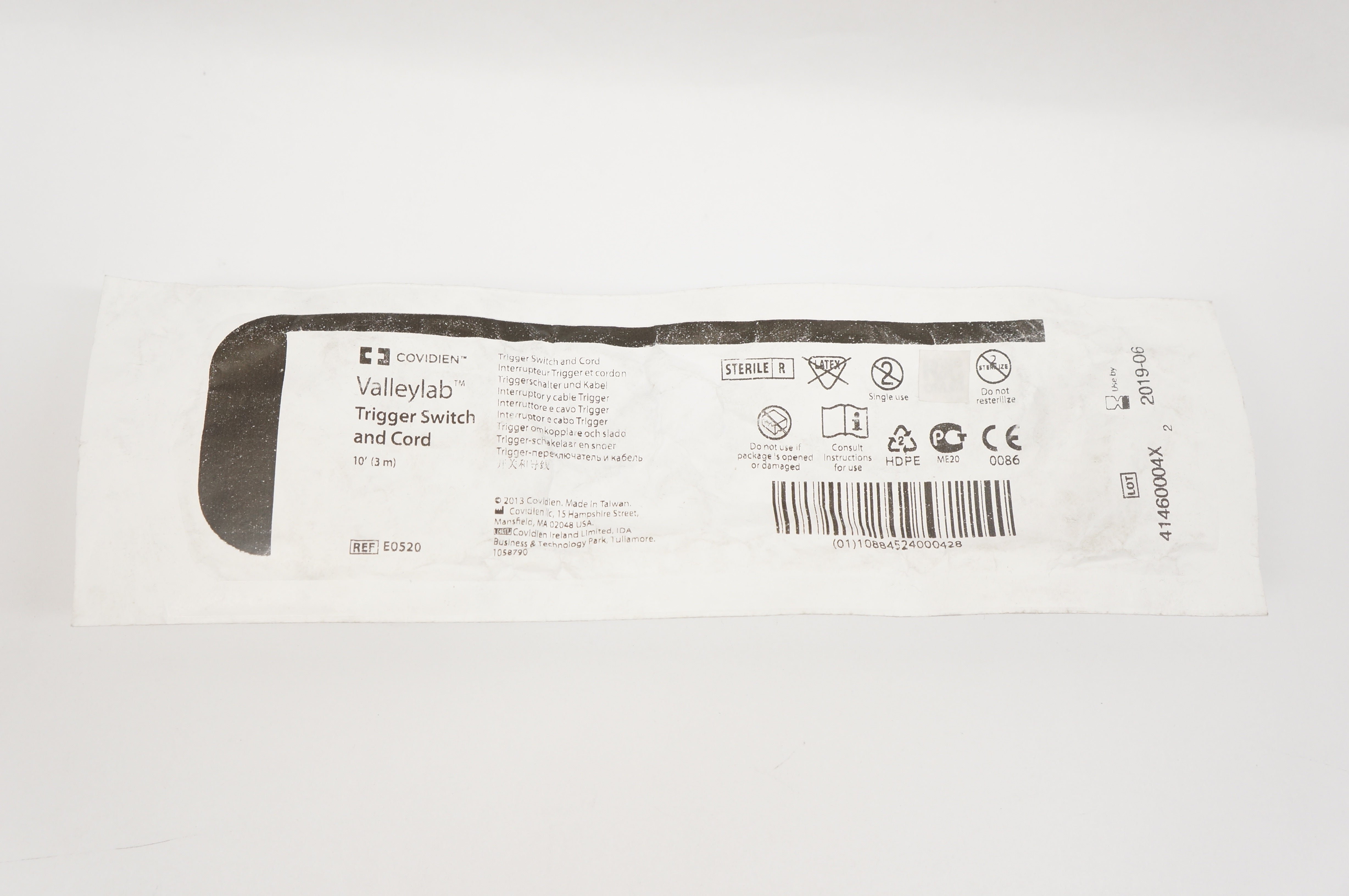 Covidien E0520 Valleylab Trigger Switch and Cord 10F (x)