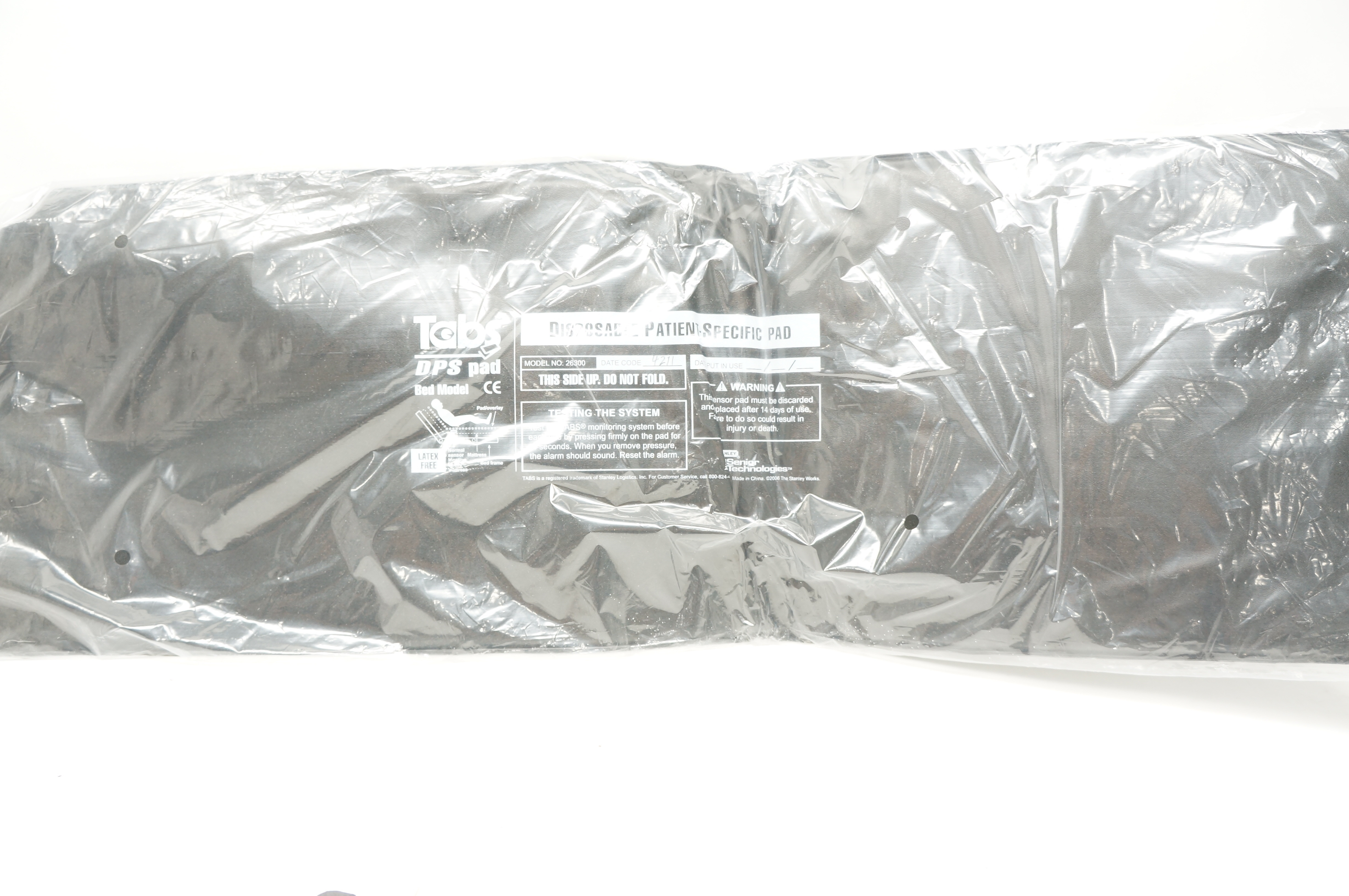 Stanley 26300 Tabs Disposable Patient-Specific Pad, Bed Model