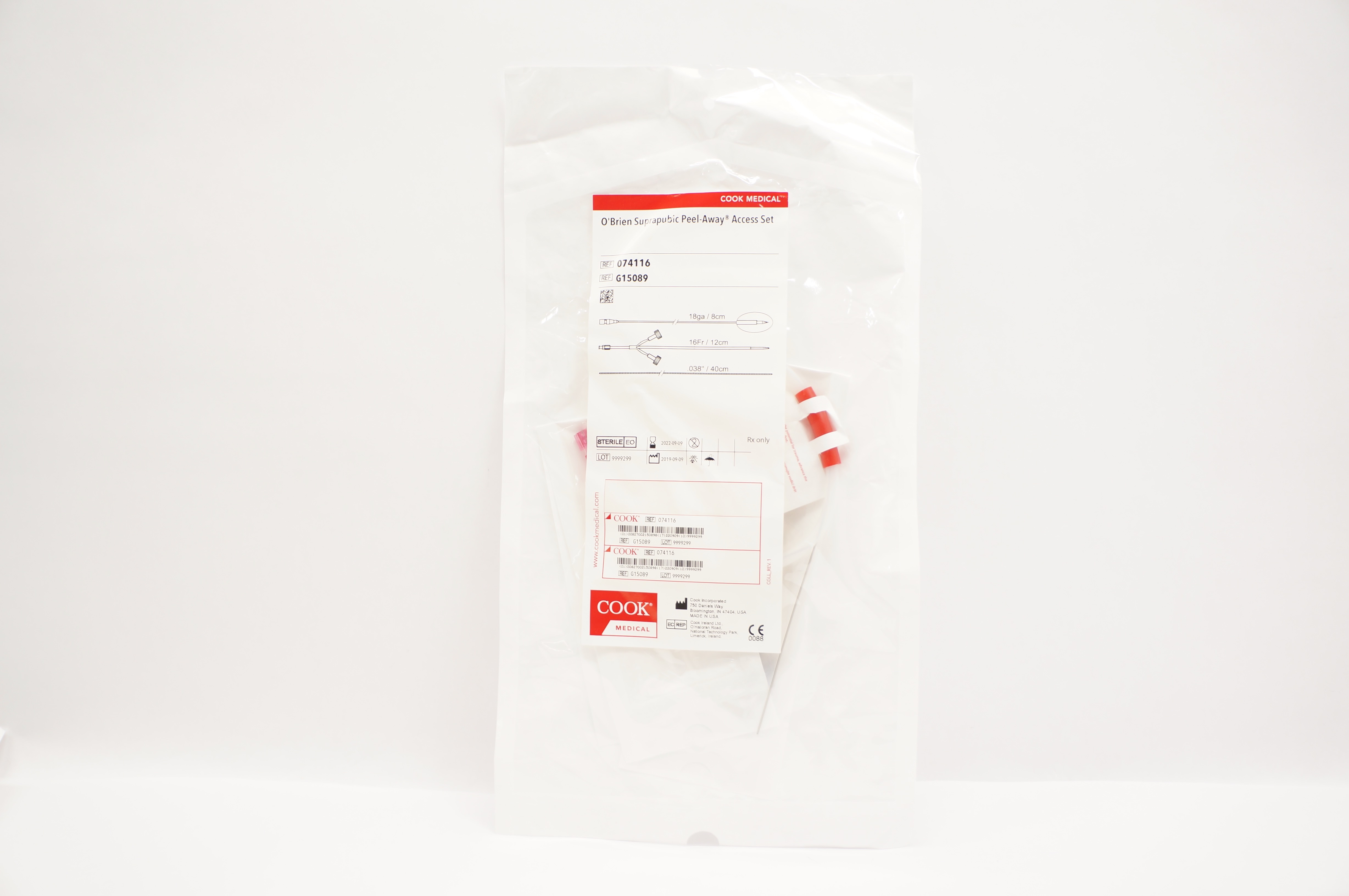 Cook Medical G15089 O'Brien Suprapubic Peel-Away Access Set 16Fr. (x)