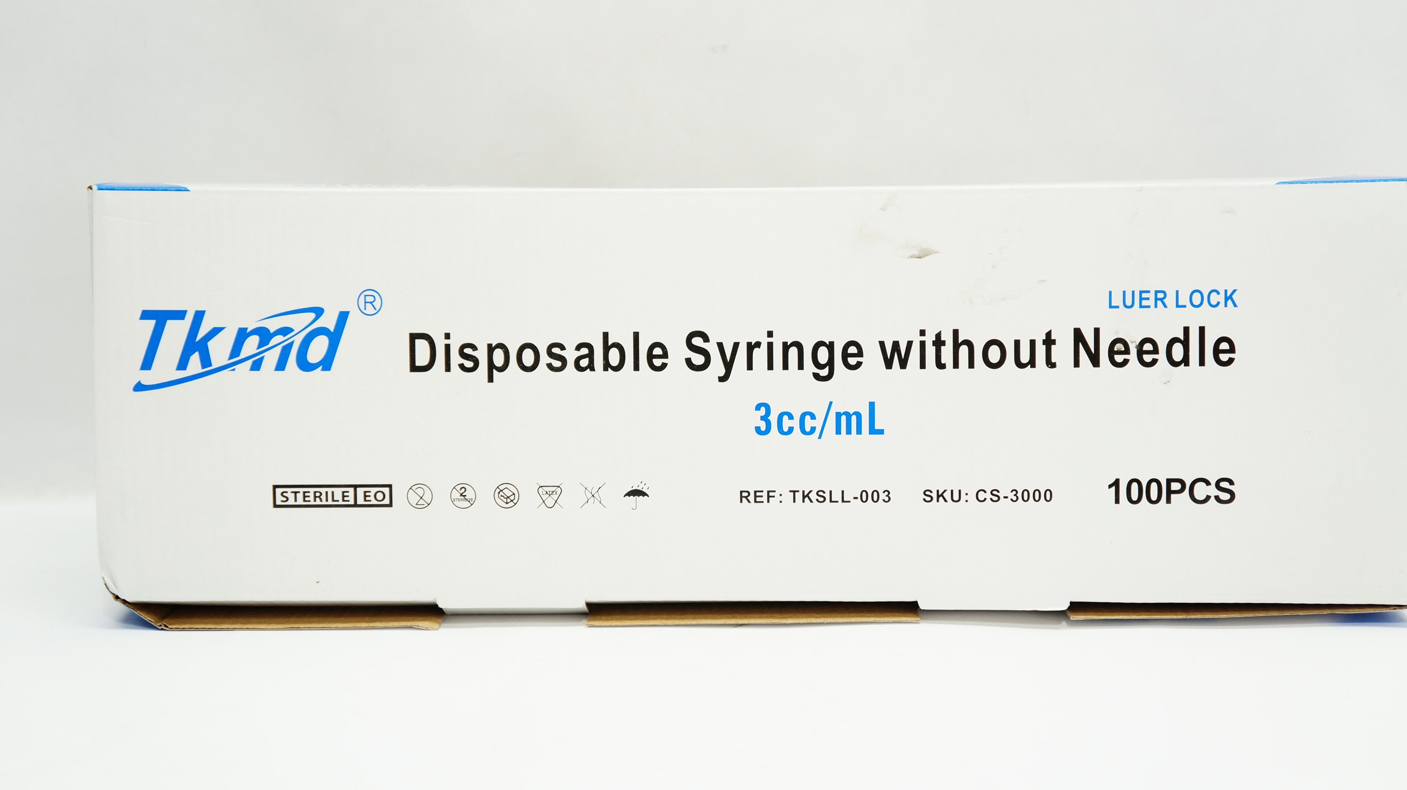 Anhui Tiankang Medical TKSLL-003 Tkmd Syringe without Ndle 3cc/mL - Box of 100