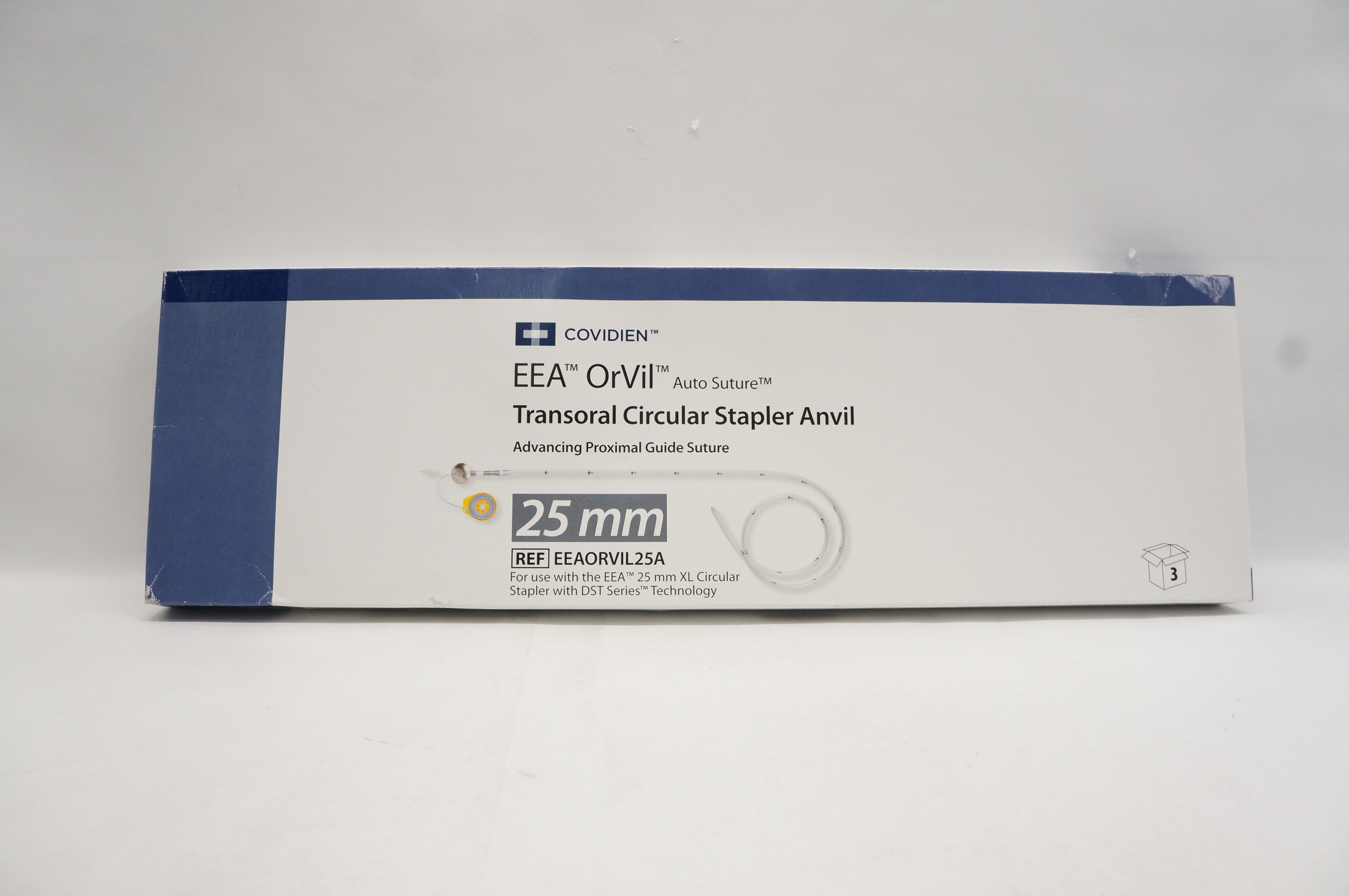 Covidien EEAORVIL25A EEA OrVil Transoral Circular Stapler Anvil 25mm - Box of 3