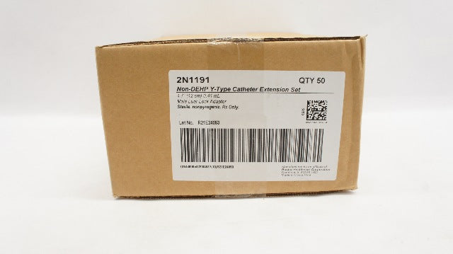 Baxter 2N1191 Non-DEHP Y-Type Cath. Extension Set 4.7 inch x 0.41 mL -Case of 50