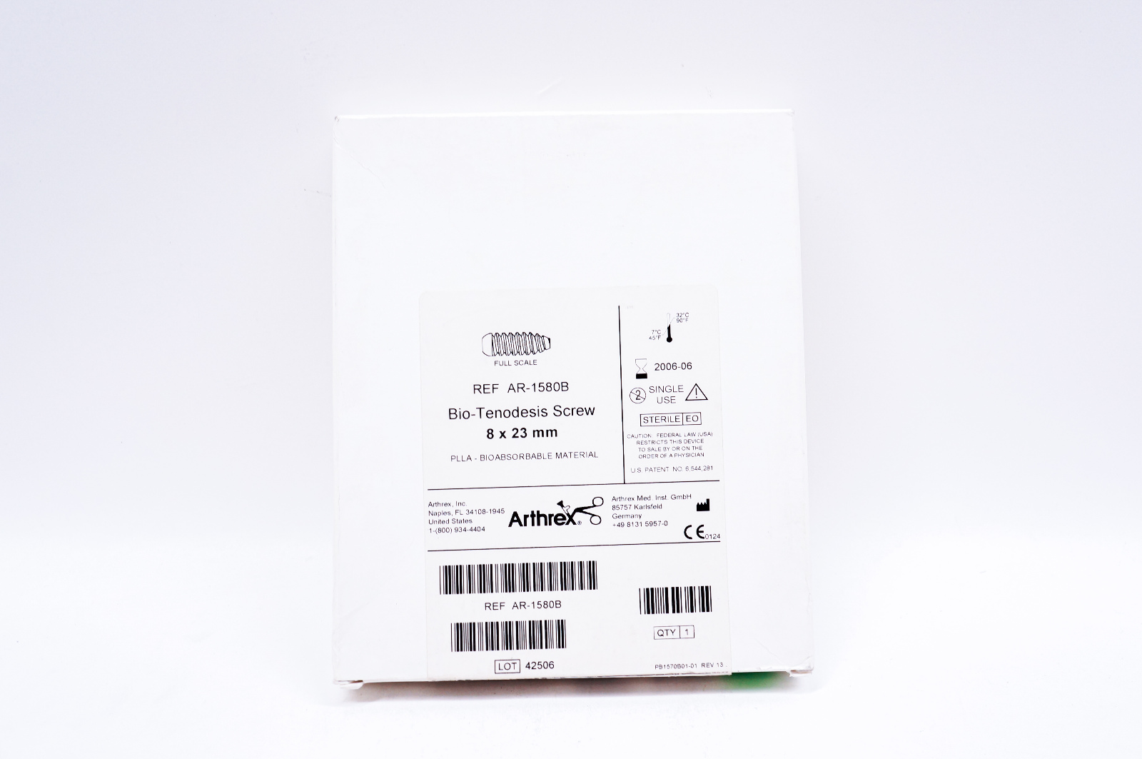 Arthrex AR-1580B Bio-Tenodesis Screw 8 x 23mm (x)