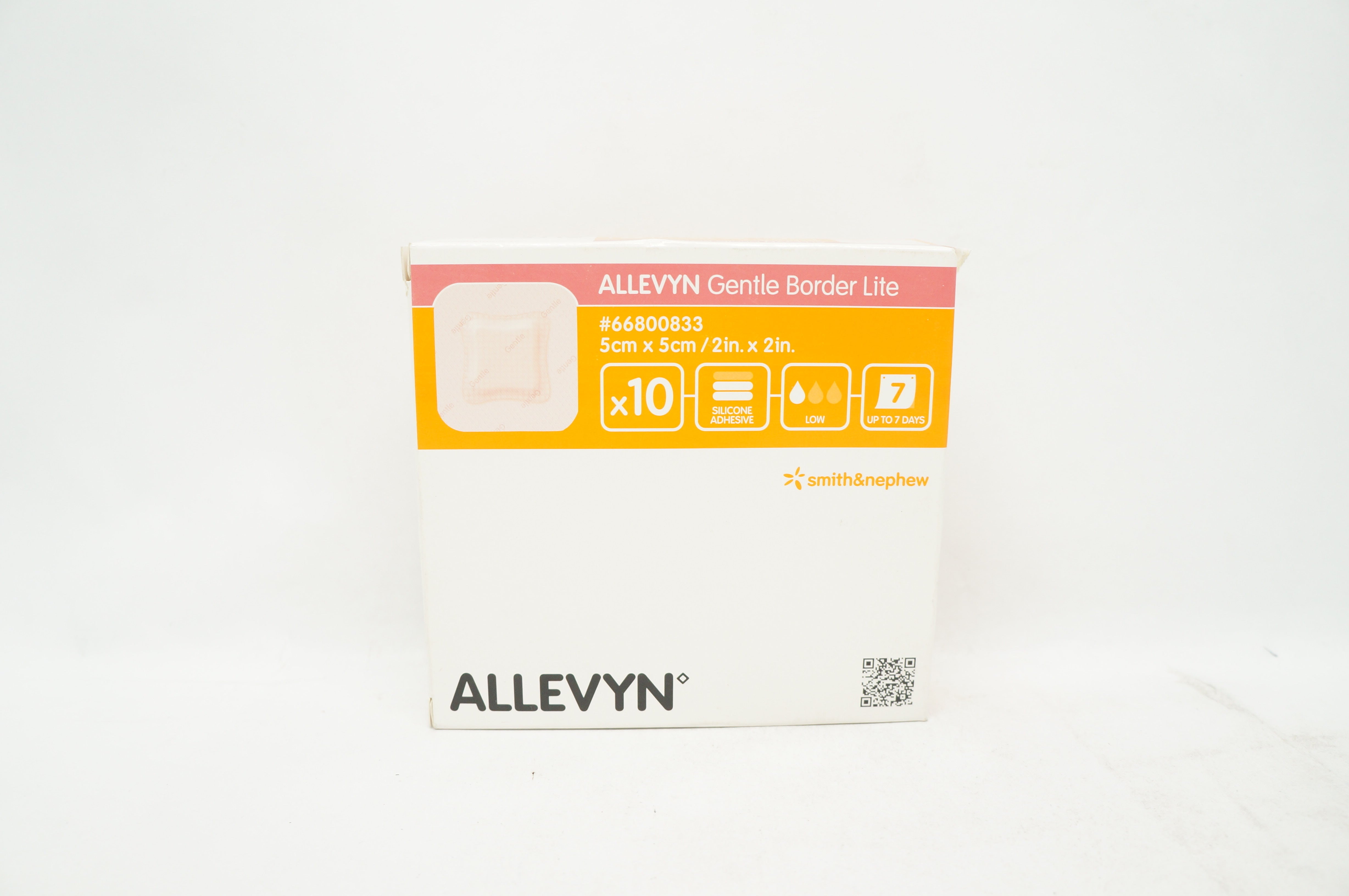 Smith&Nephew 66800833 Allevyn Gentle Border Lite 2inch x 2inch - Box of 10 (x)