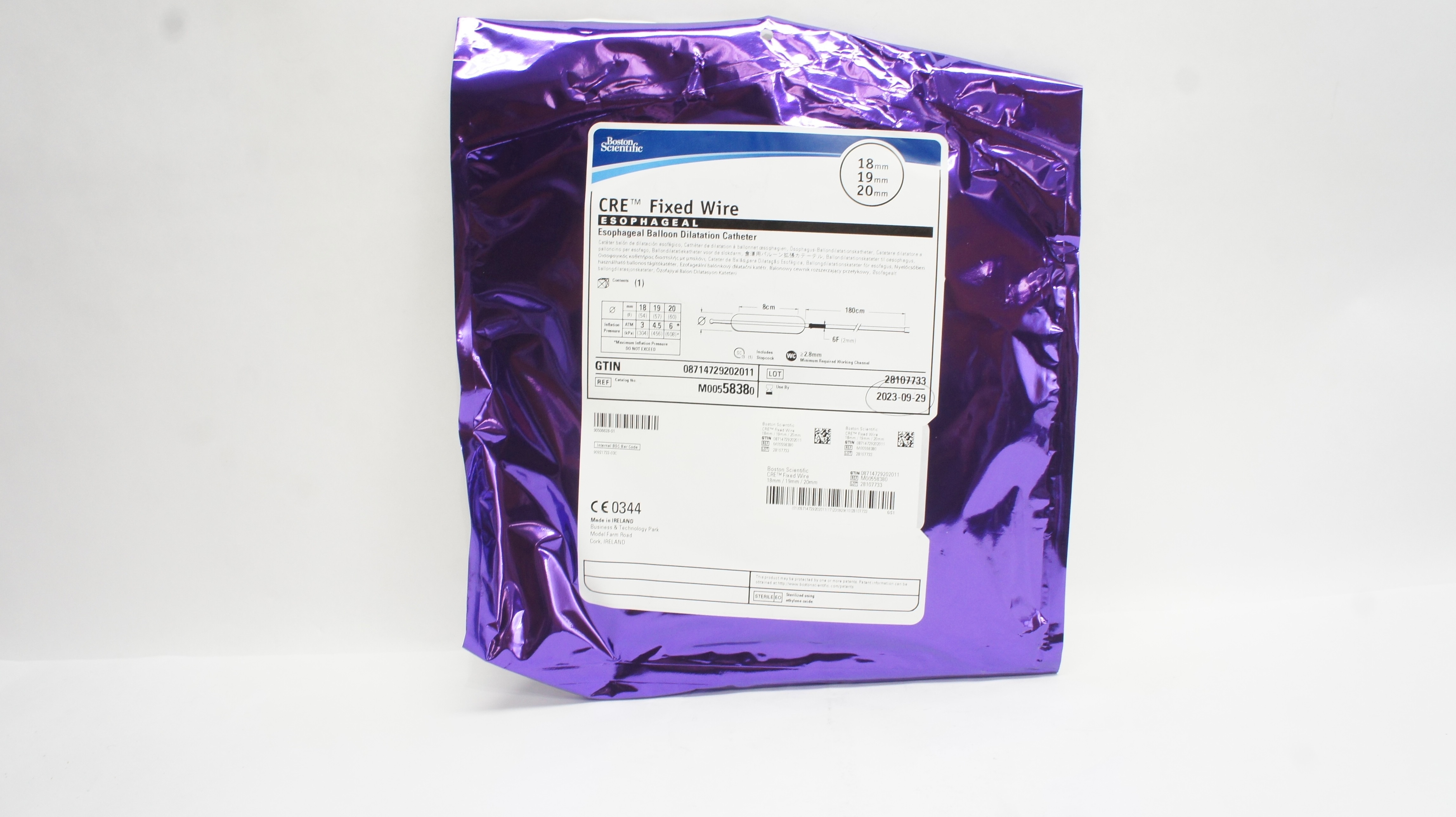 Boston Scientific M00558380 CRE Esophageal Balloon Dilatation Cath.18/19/20mm(x)