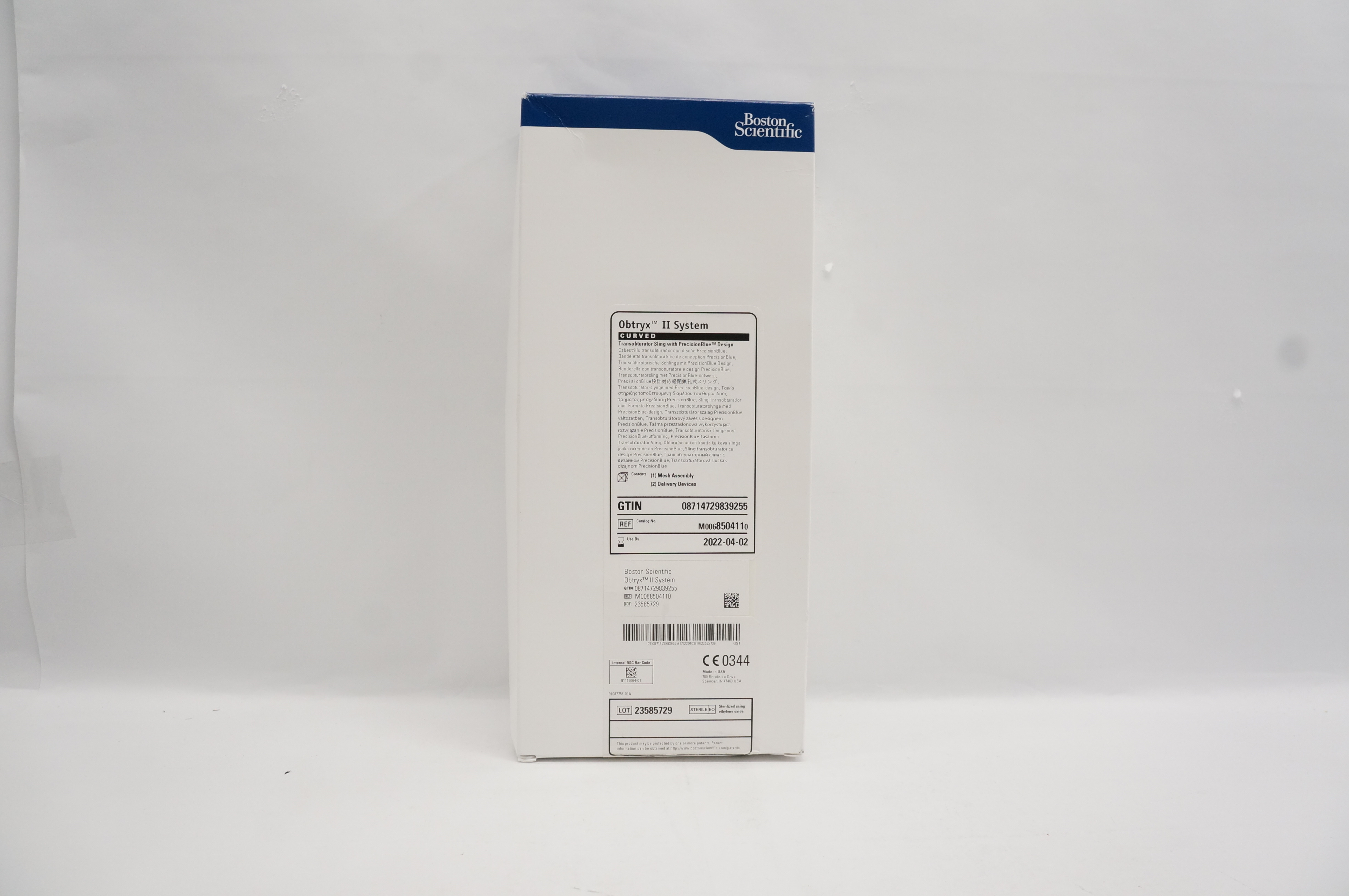 Boston Scientific M0068504110 Obtryx II System Curved Transobturator Sling