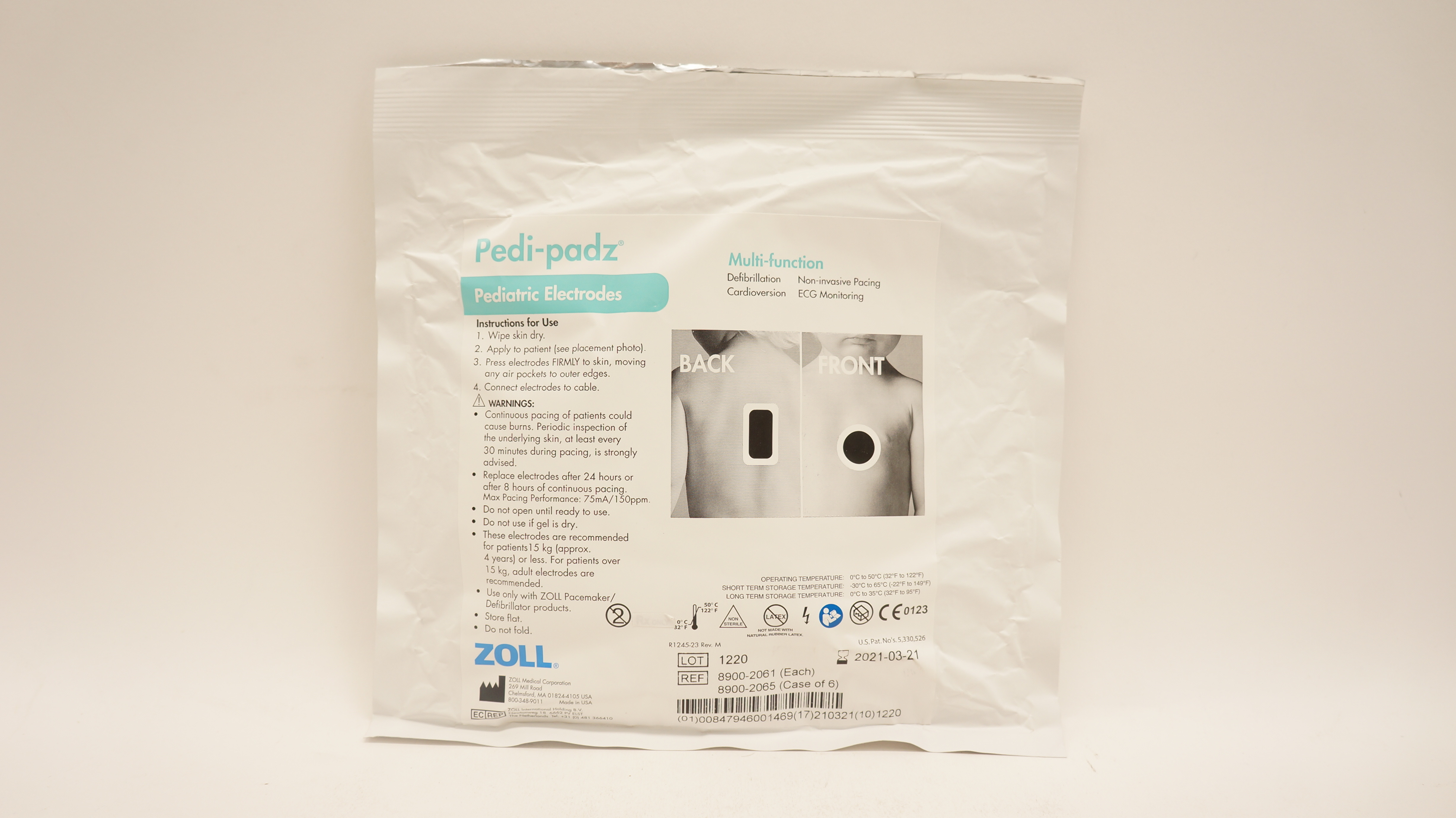 Zoll 8900-2061 Pedi-padz Multi-Function Pediatric Electrodes (x)