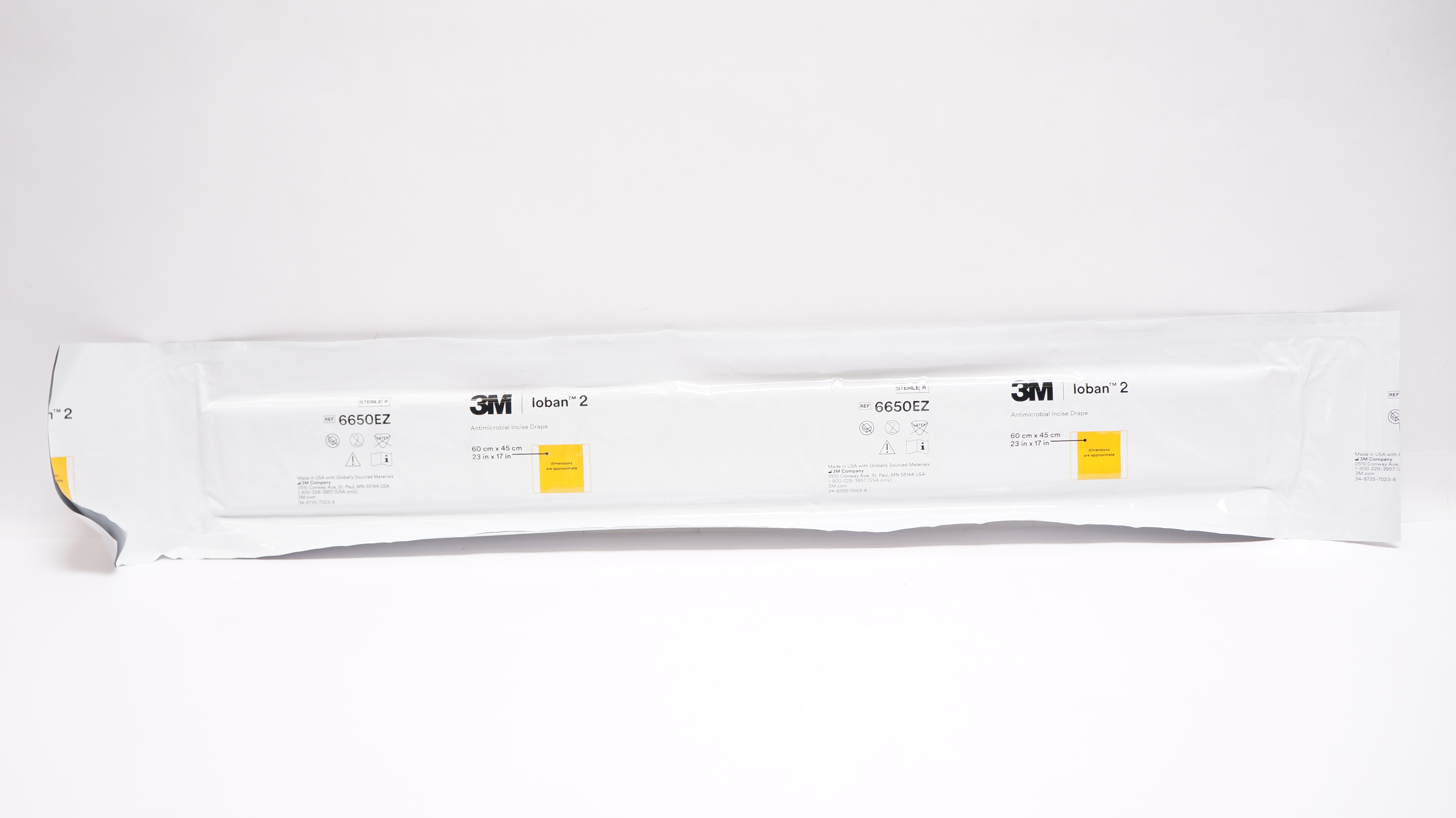 3M 6650EZ Loban 2 Antimicrobial Incise Drape 23inch x 17inch
