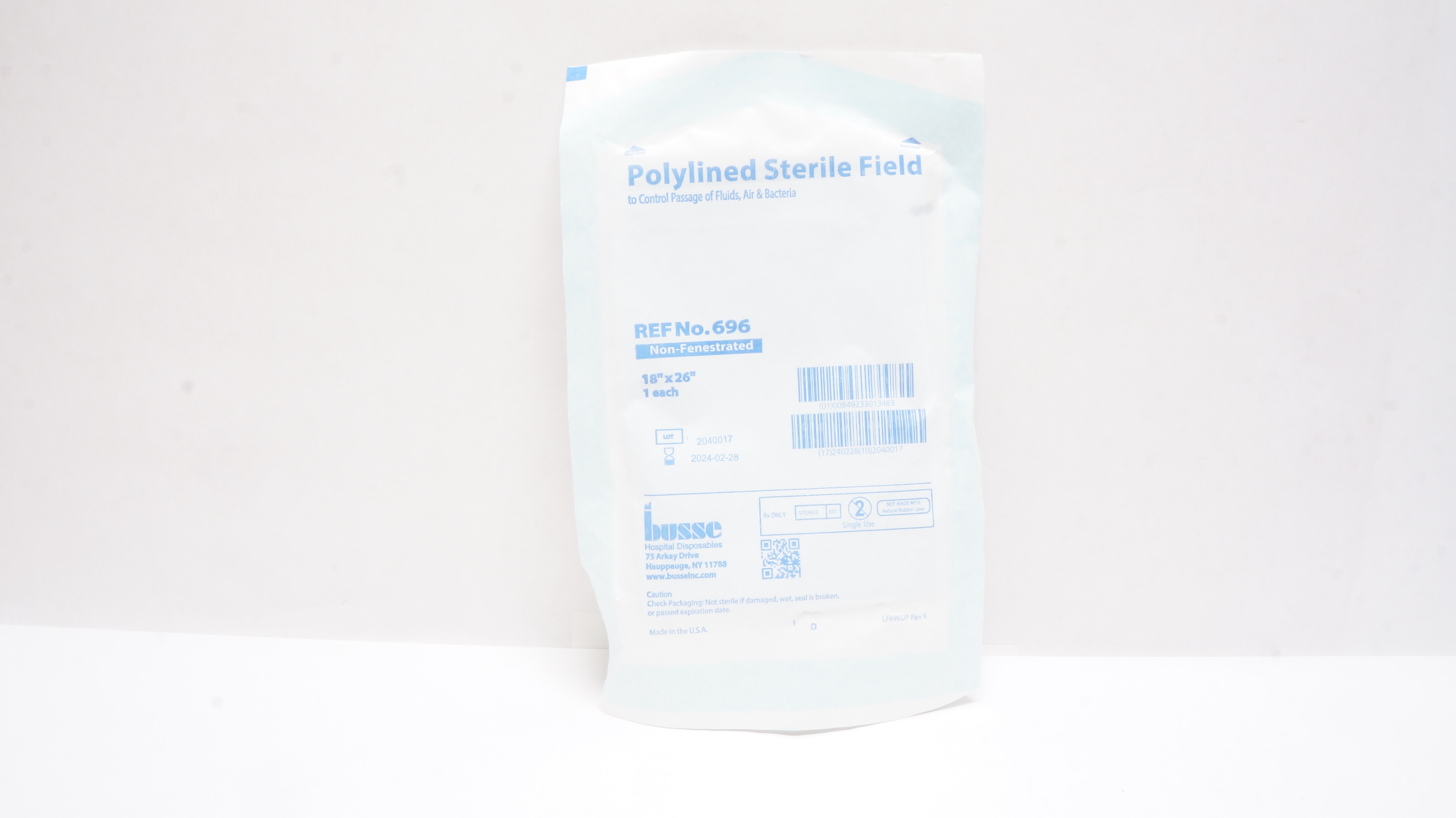 Busse 696 Polylined Sterile Field 18inch x 26inch