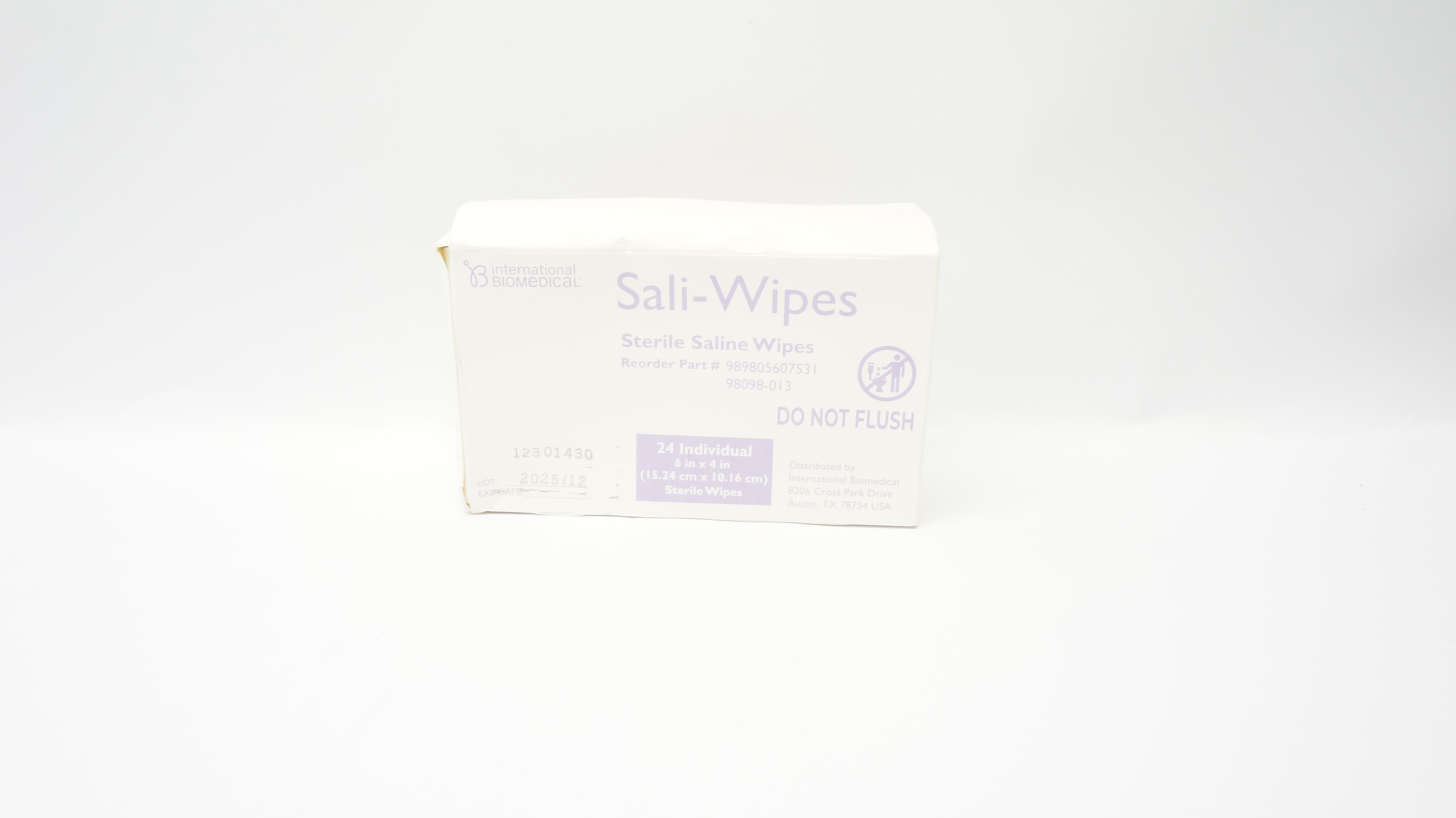 Philips 98098-013 Sali-Wipes Sterile Saline Wipes 6 x 4 inch - Box of 24