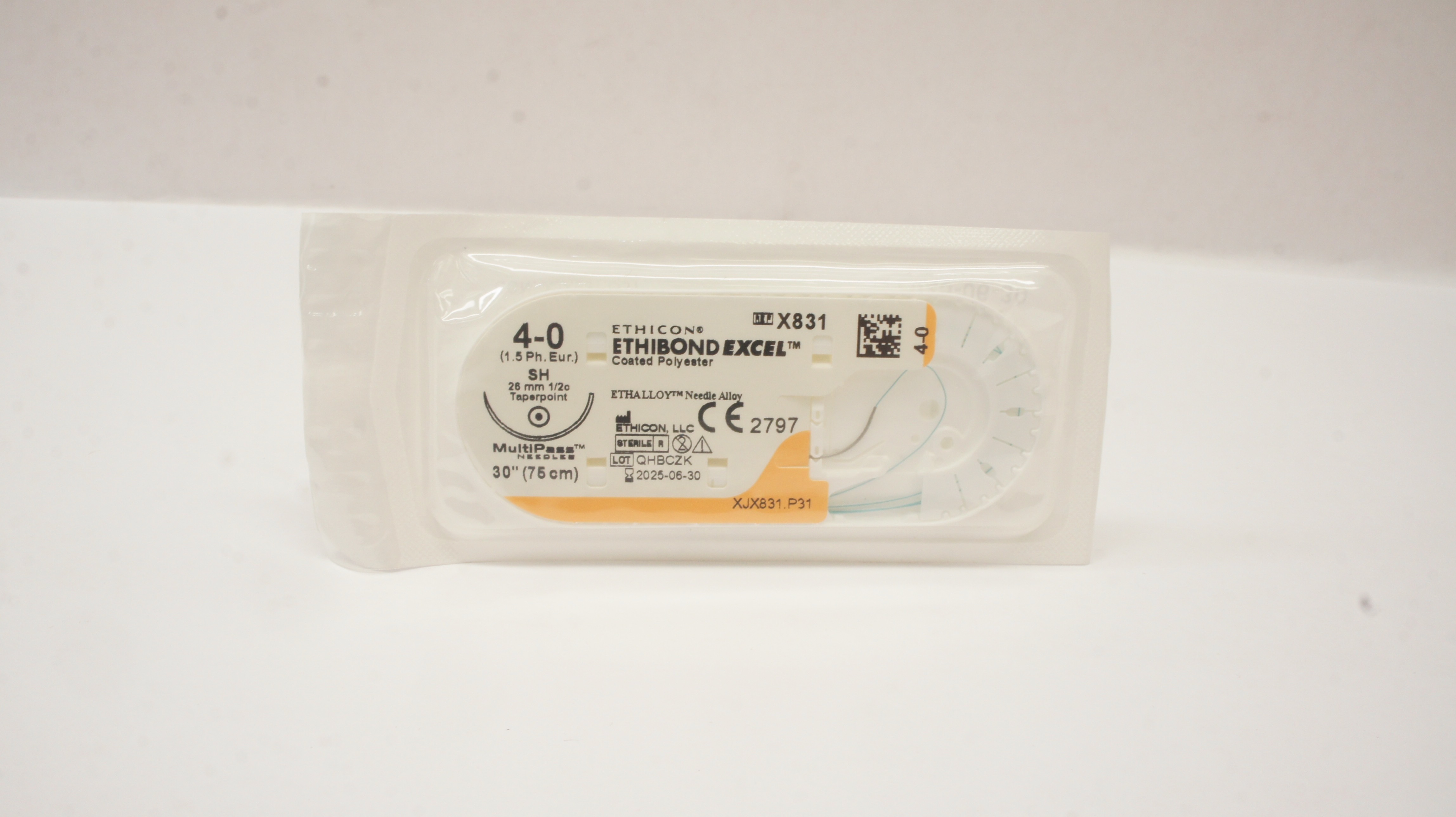 Ethicon X831 4-0 ETHIBOND EXCEL SH 26mm 1/2c Taperpoint 30inch