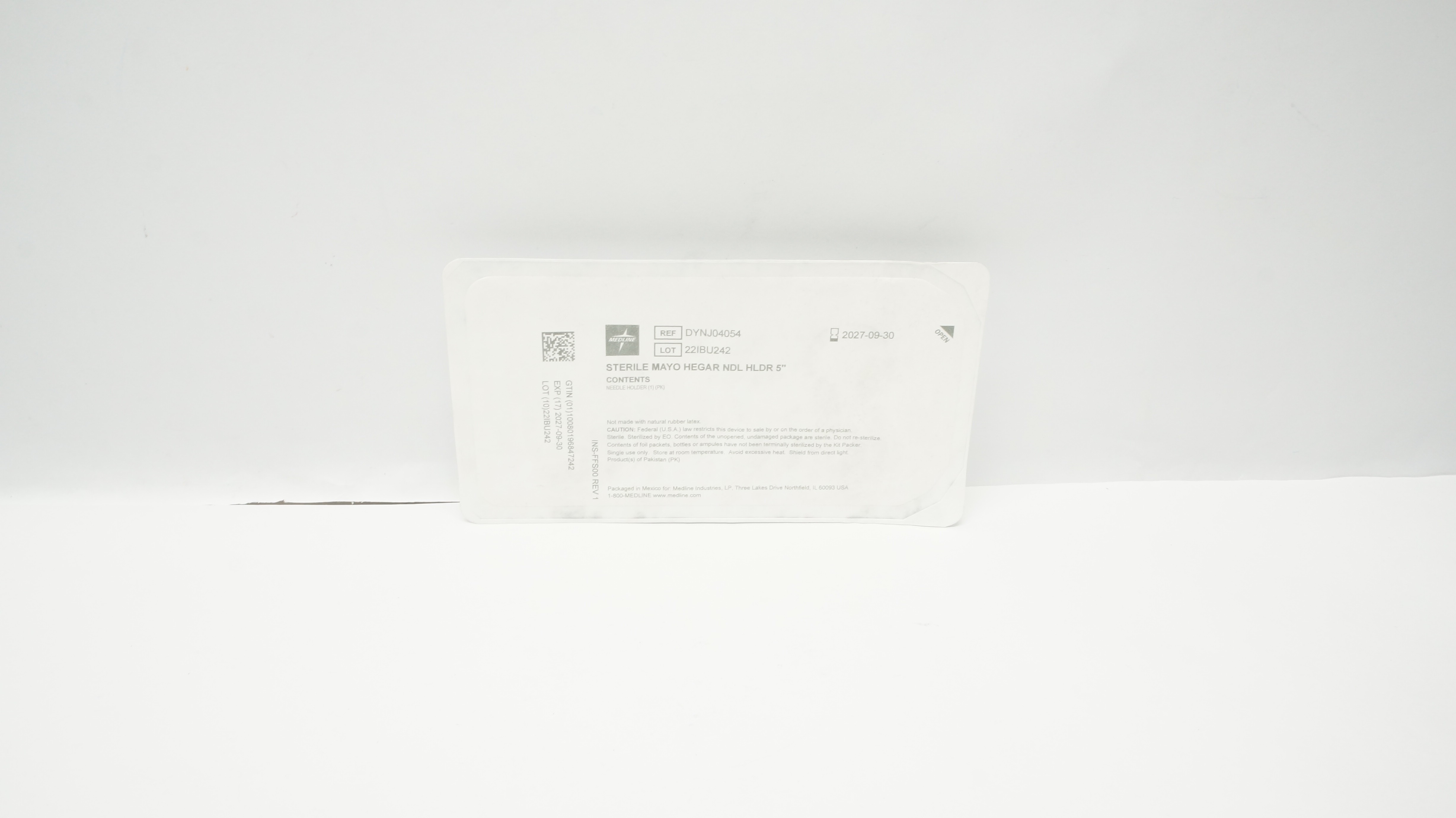 Medline DYNJ04054 Sterile Mayo Hegar Ndle Holder 5inch