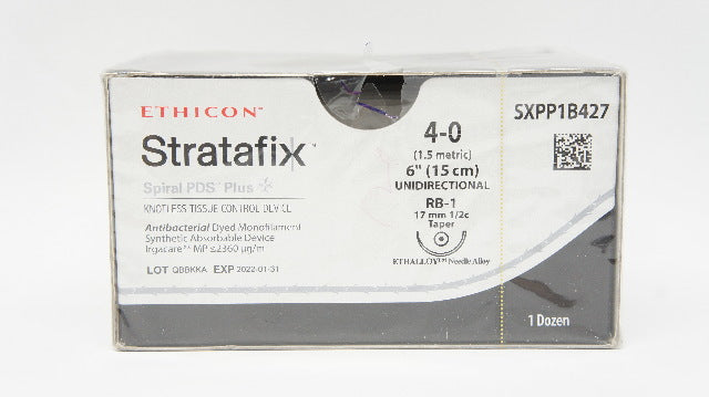 Ethicon SXPP1B427 4-0 Stratafix Unidirectional RB-1 17mm 1/2c Taper 6in(x)-Box of12