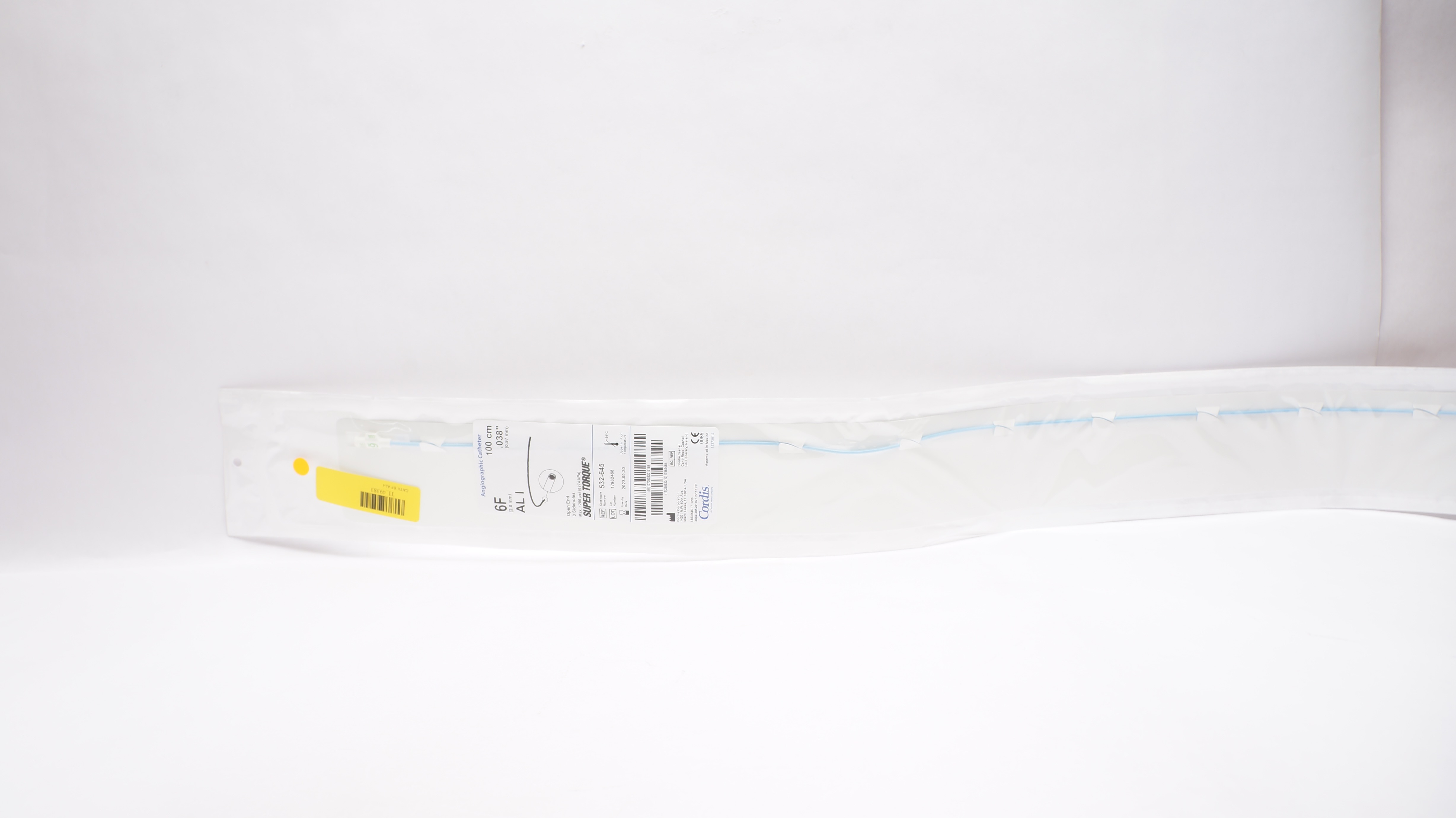 Cordis 532-645 Super Torque Angiographic Cath. AL I 6F x 100cm x 0.038inch (x)