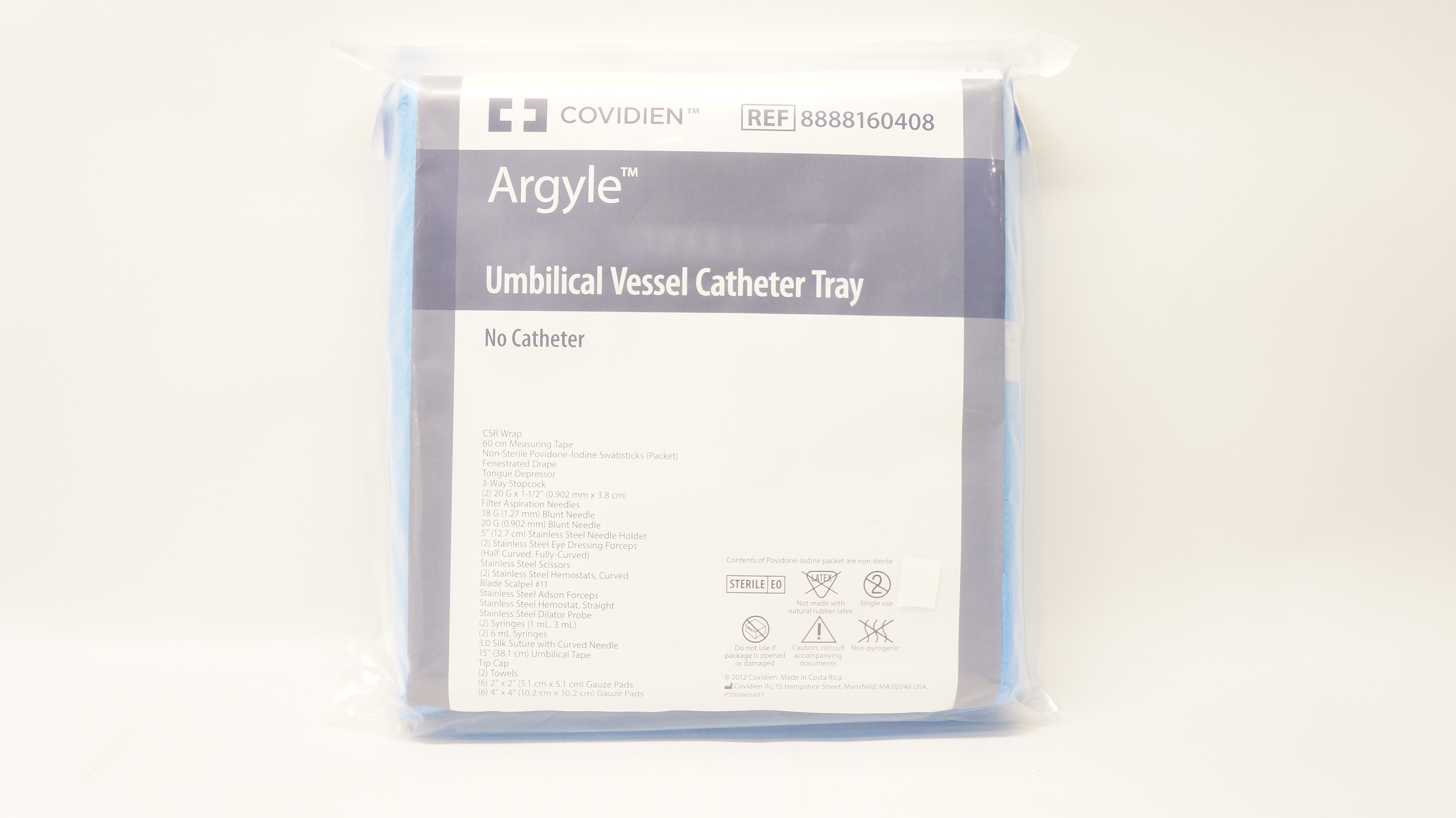 Covidien 8888160408 Argyle Umbilical Vessel Cath. Tray
