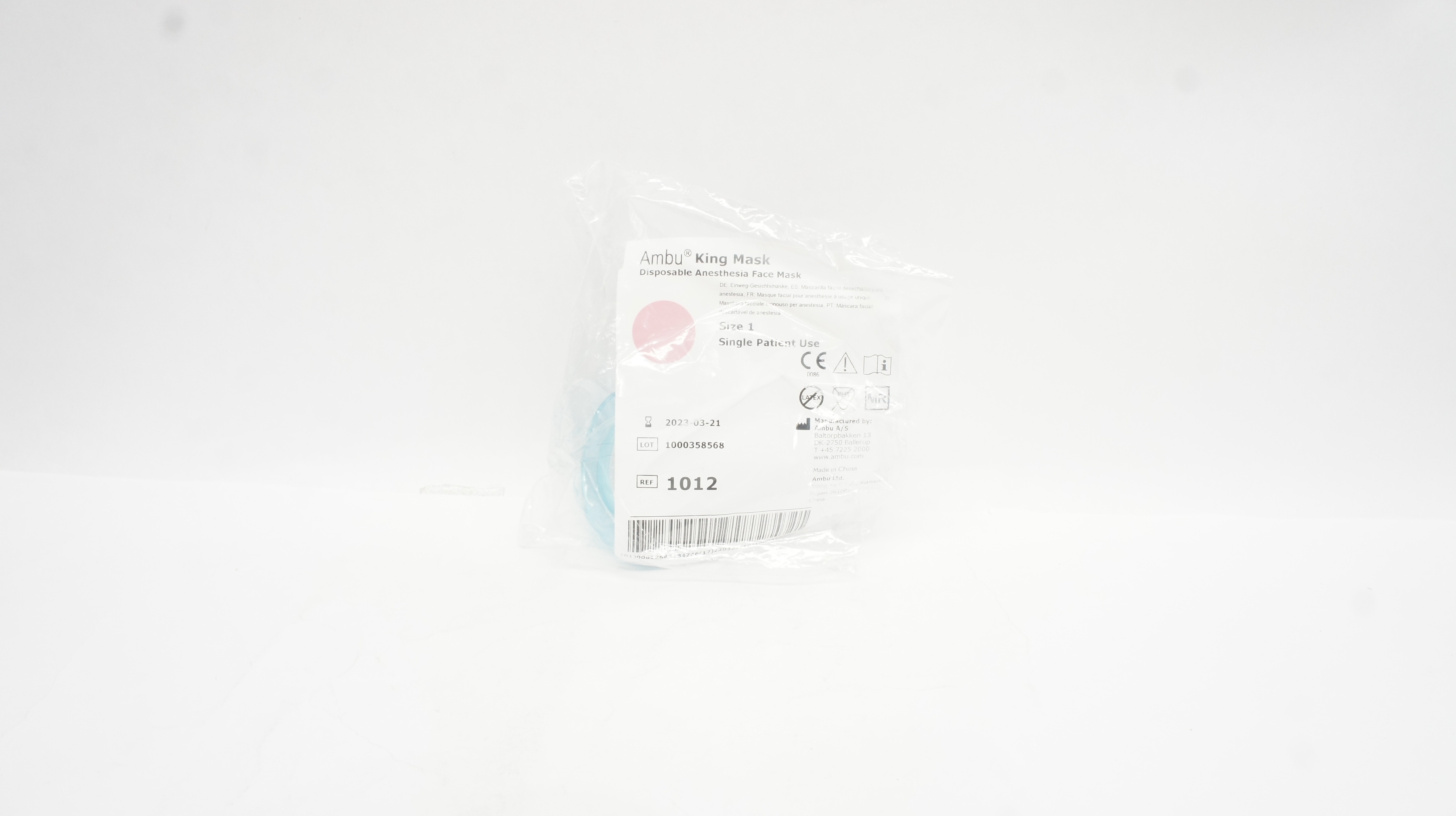 AMBU 1012 King Disposable Anesthesia Face Mask, Size 1 (x)