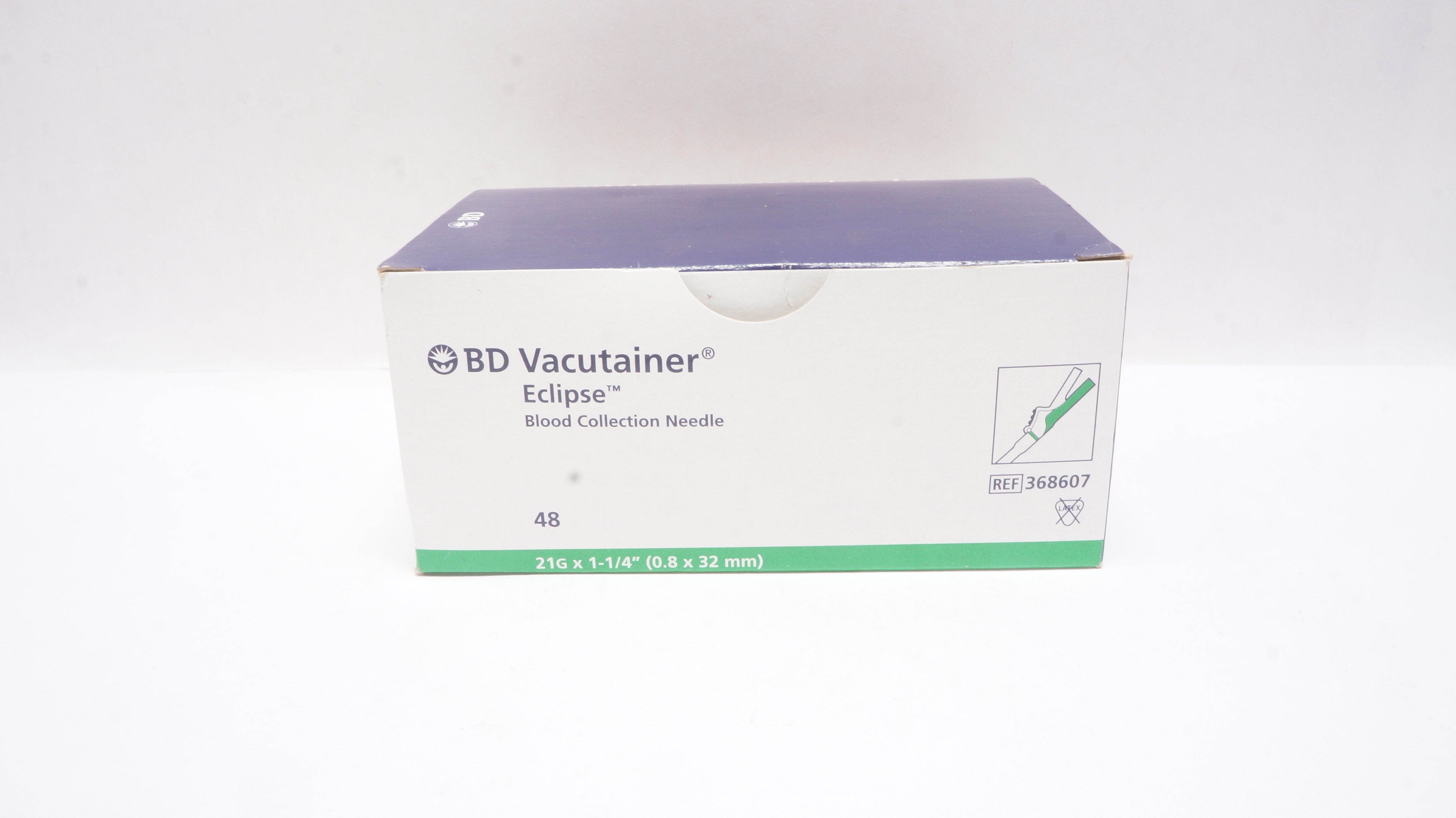 BD 368607 Vacutainer Eclipse Blood Collection Ndle 21G x 1-1/4inch - Box of 26
