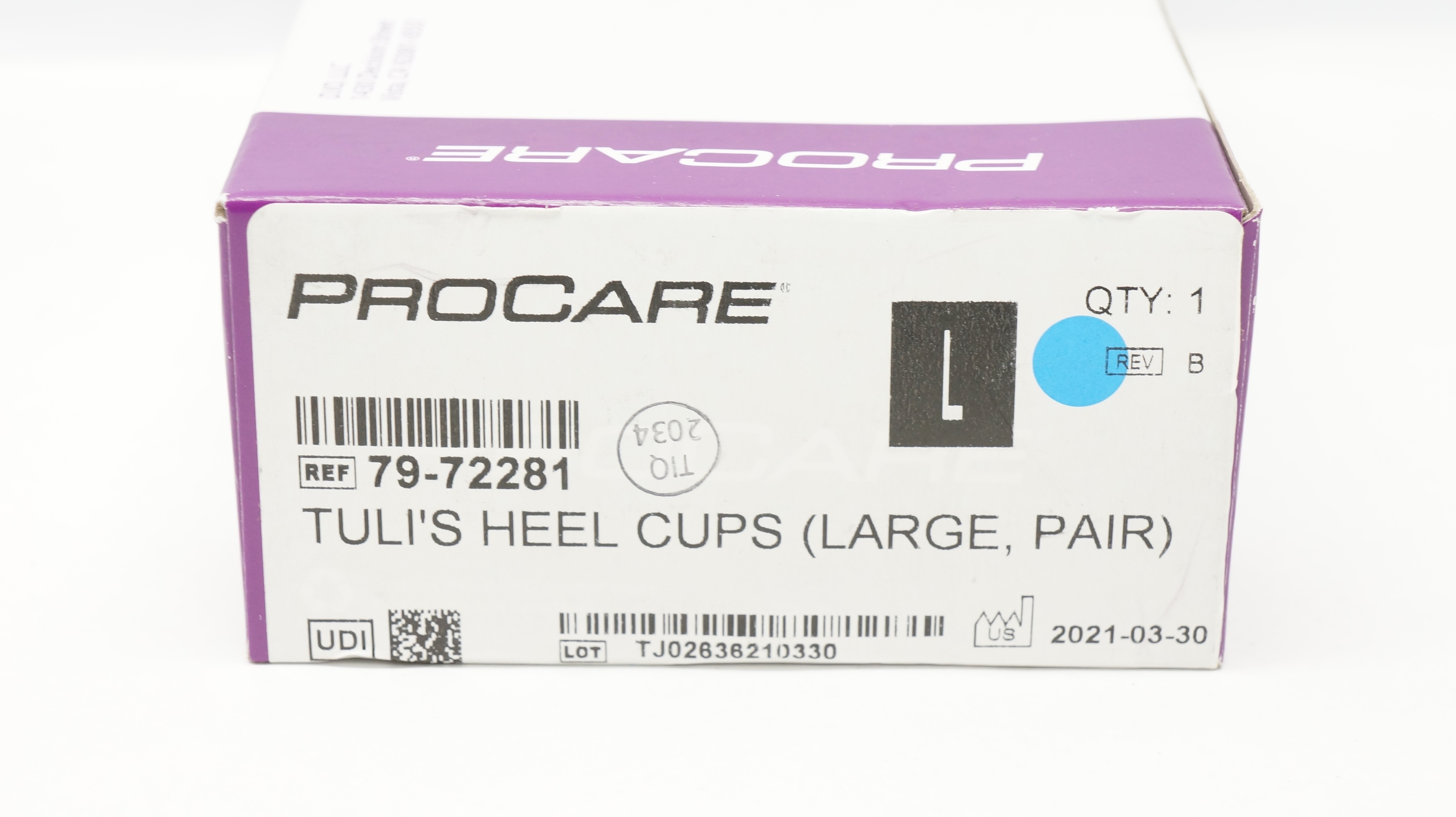 DJO 79-72281 Procare Tuli's Heel Cups (Large, Pair)