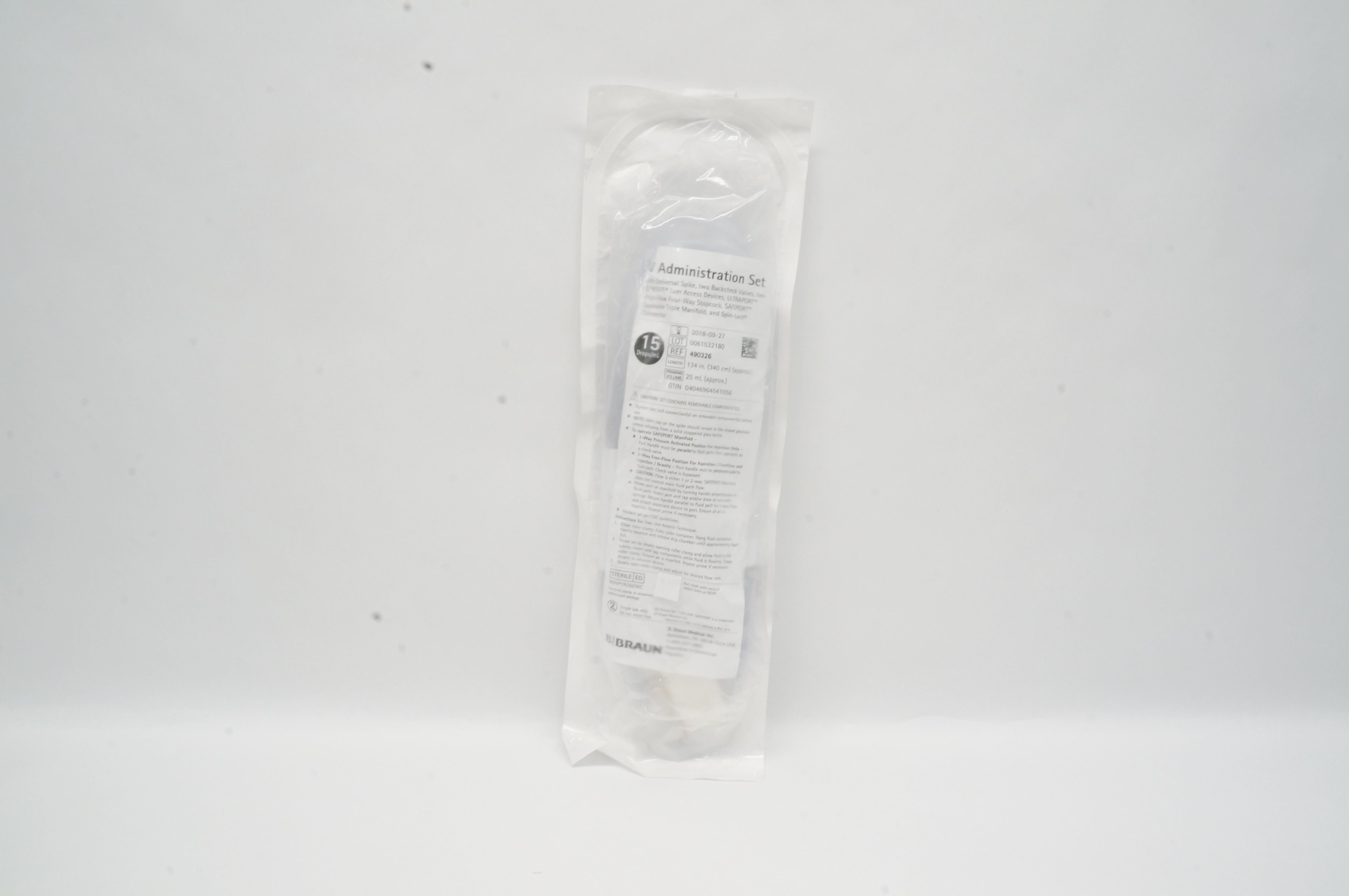 Braun 490326 IV Administration Set 15 Drops/mL, Approx. 134inch, 25 mL (x)