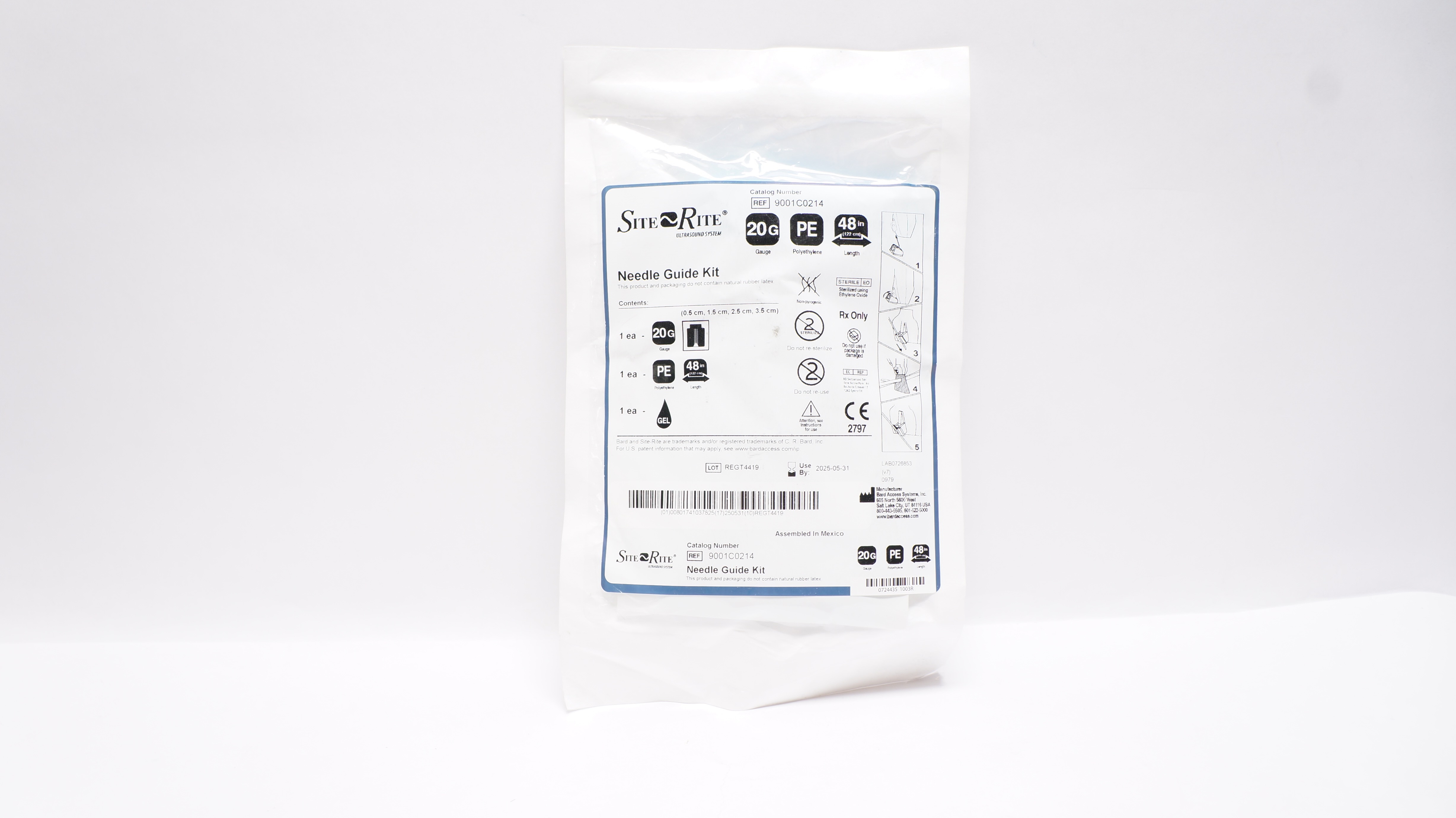 Bard 9001C0214 Site-Rite Ndle Guide Kit 20G x 48inch