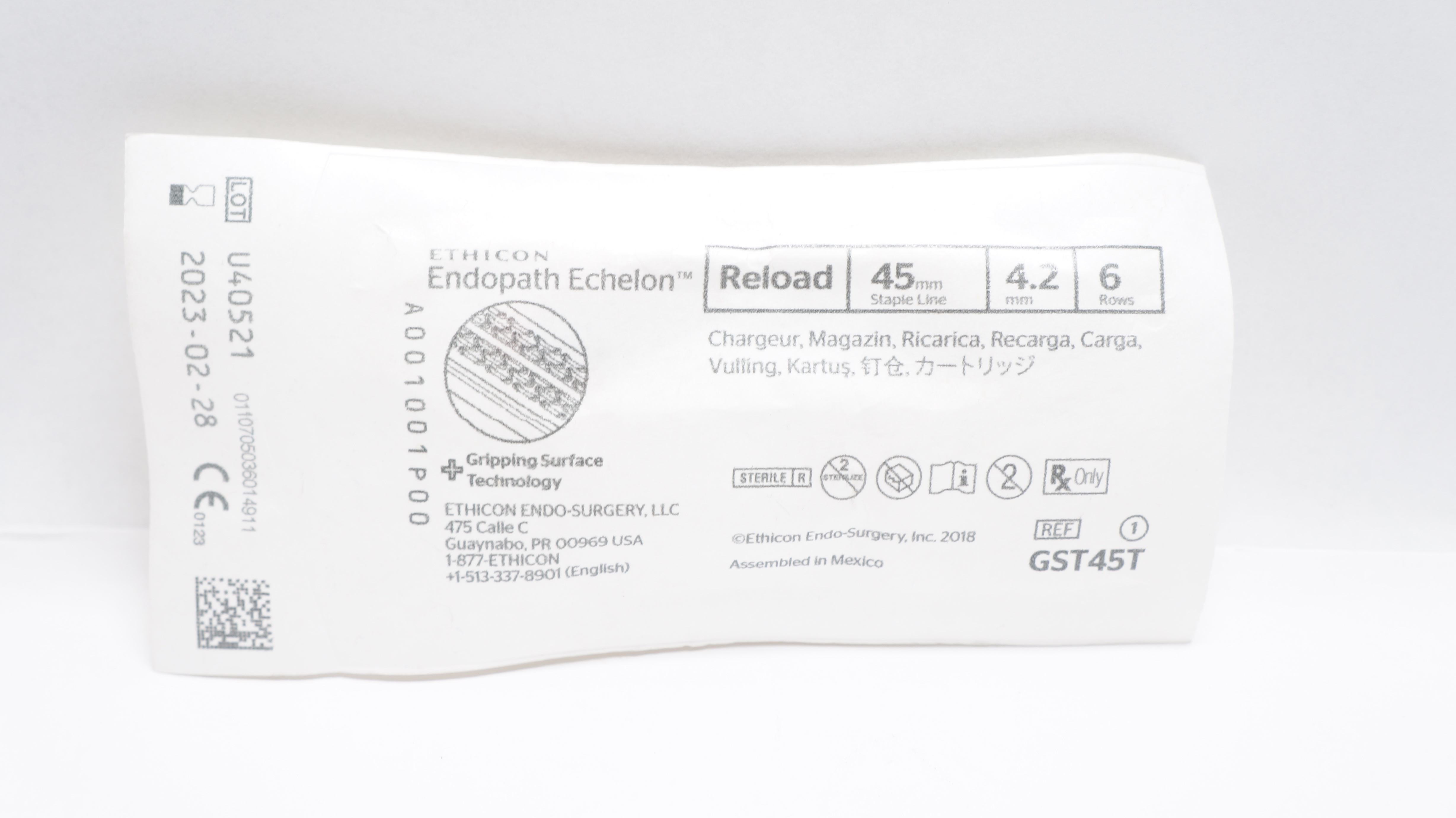 Ethicon GST45T Echelon Endopath Reload 45mm Staple Line 4.2mm 6 Rows (x)