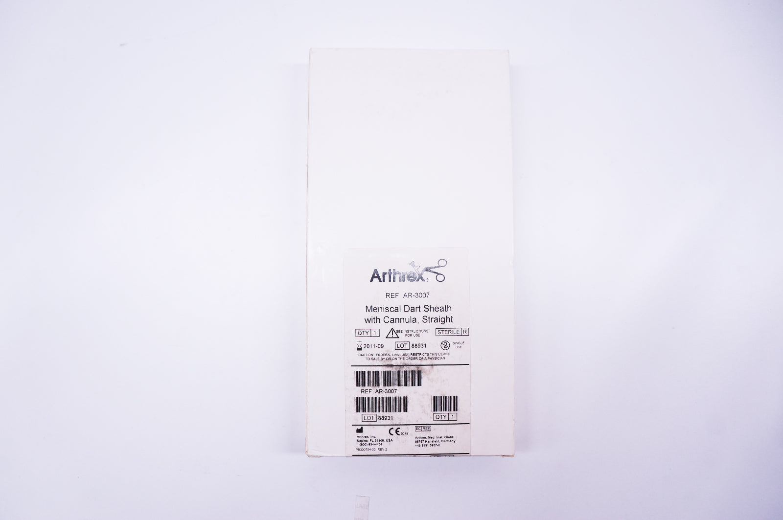 Arthrex AR-3007 Meniscal Dart Sheath With Cannula, Straight (x)