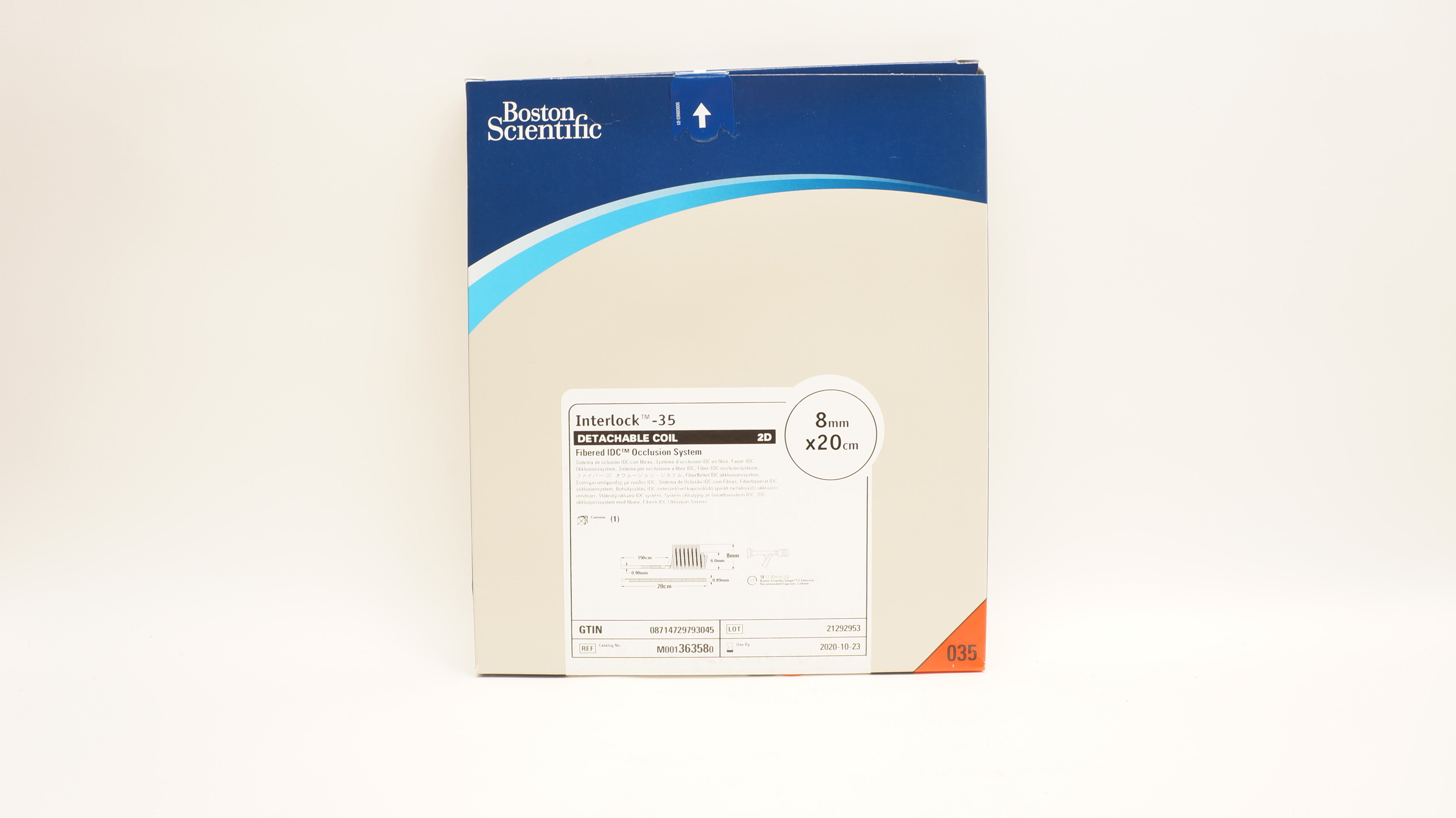 Boston Scientific 36358 Interlock 35 Fibered IDC Occlusion System 8mm x 20cm (x)