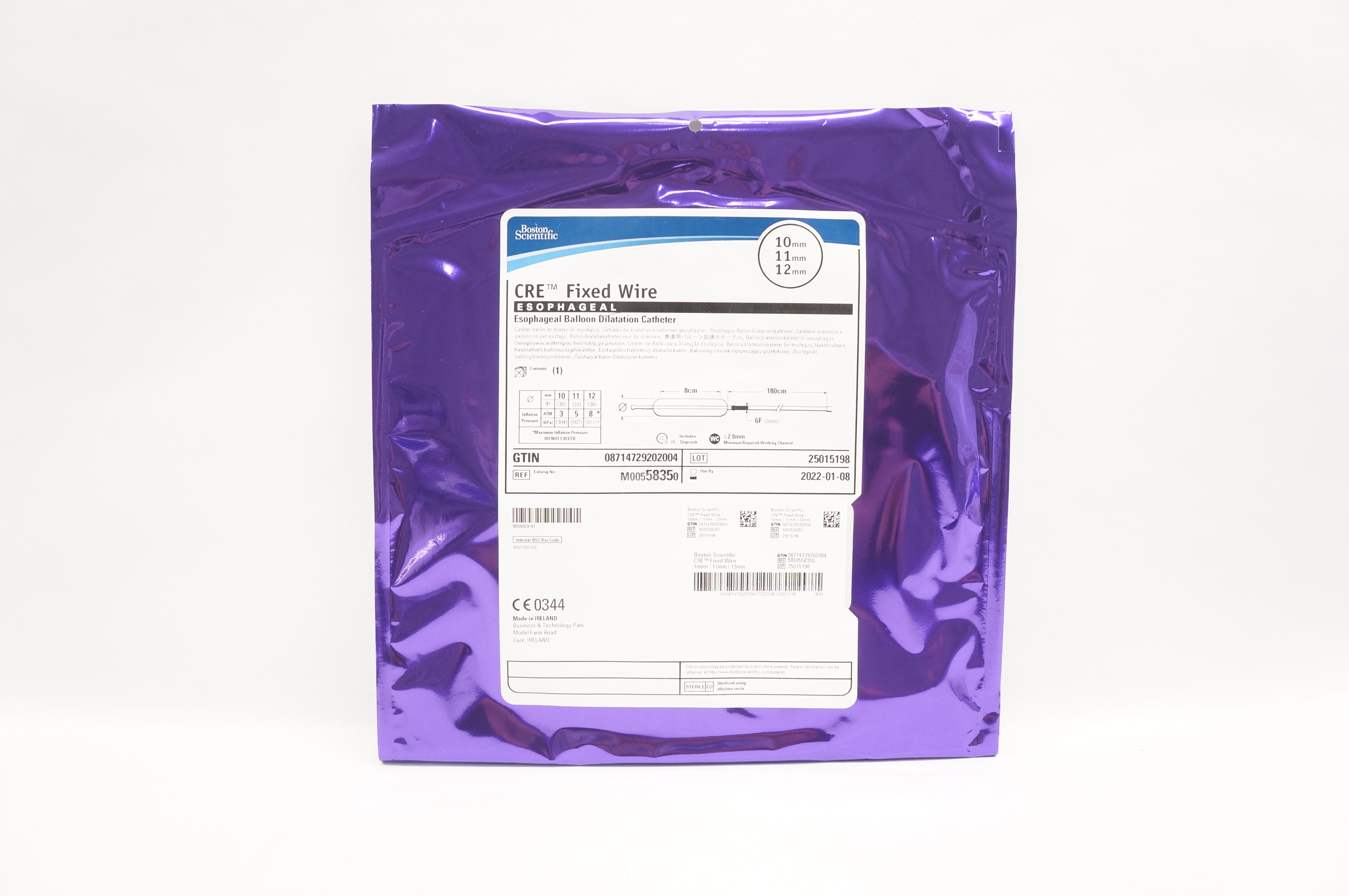 Boston Scientific M00558350 CRE Esophageal Balloon Dilatation Cath.10x11x12mm(x)