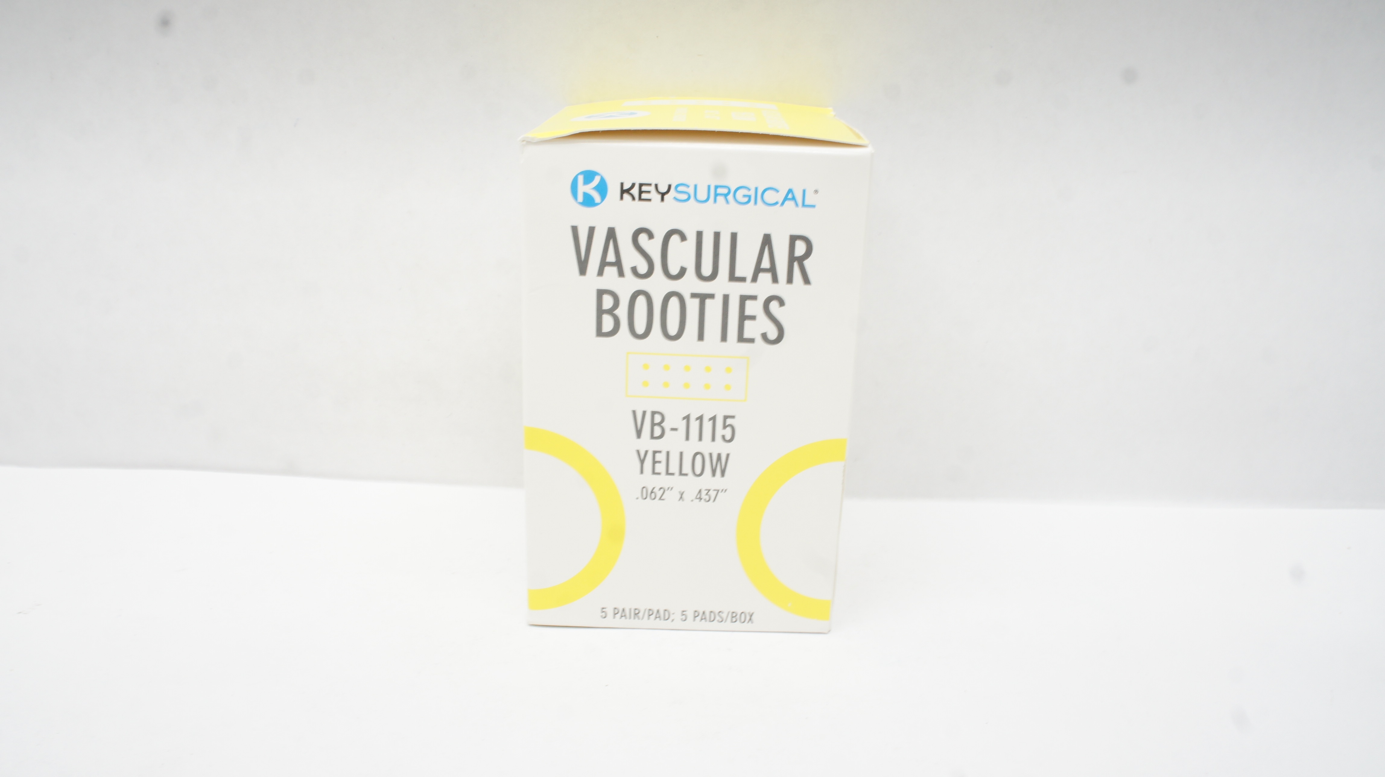 Key Surgical VB-1115 Vascular Booties Yellow .062 x .437inch (x) - Box of 4