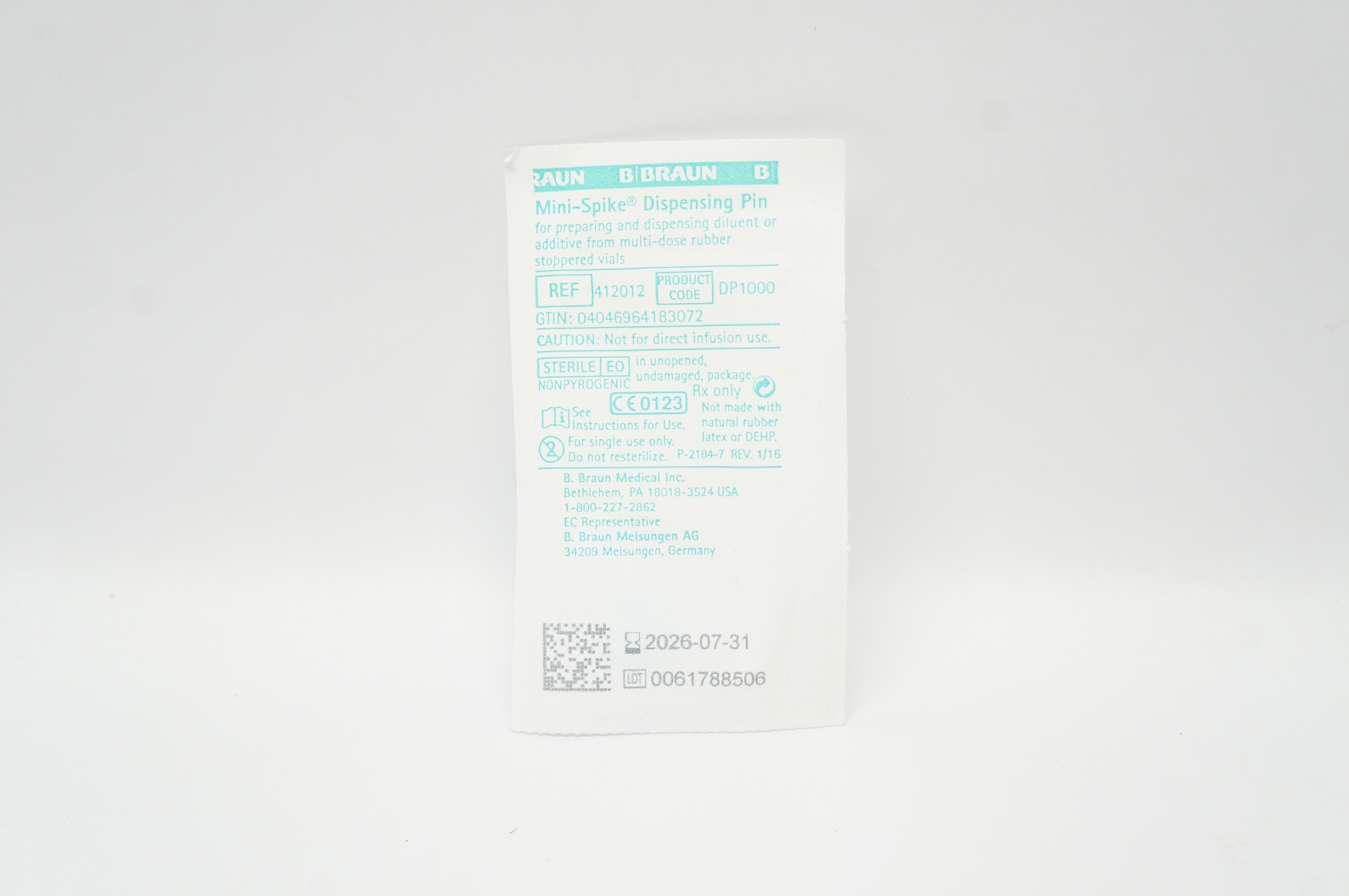 Braun 412012 Mini-Spike Dispensing Pin