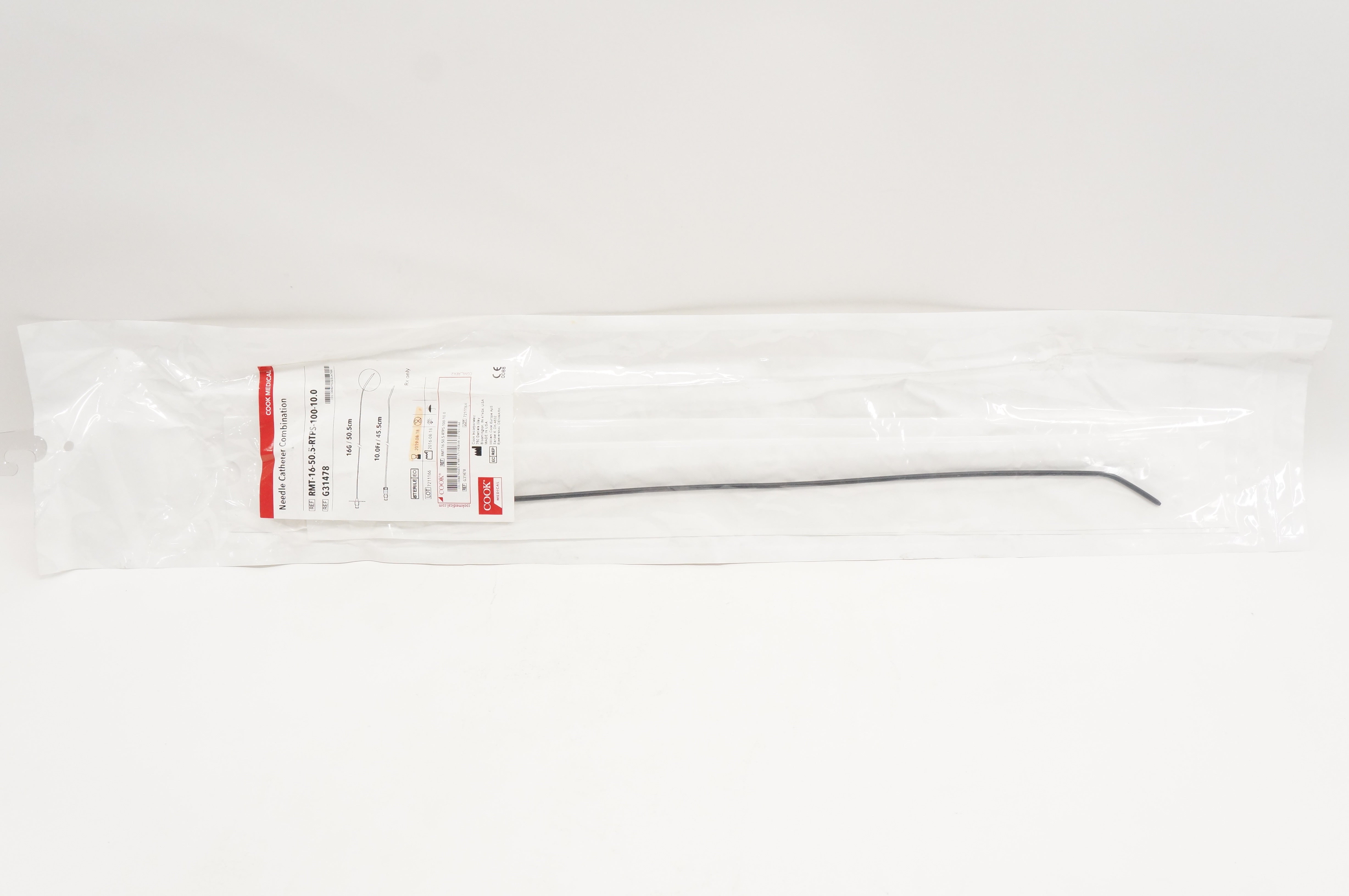 Cook Medical G31478 Ndle Cath. Combination 16G x 50.5cm, 10.0Fr x 45.5cm (x)
