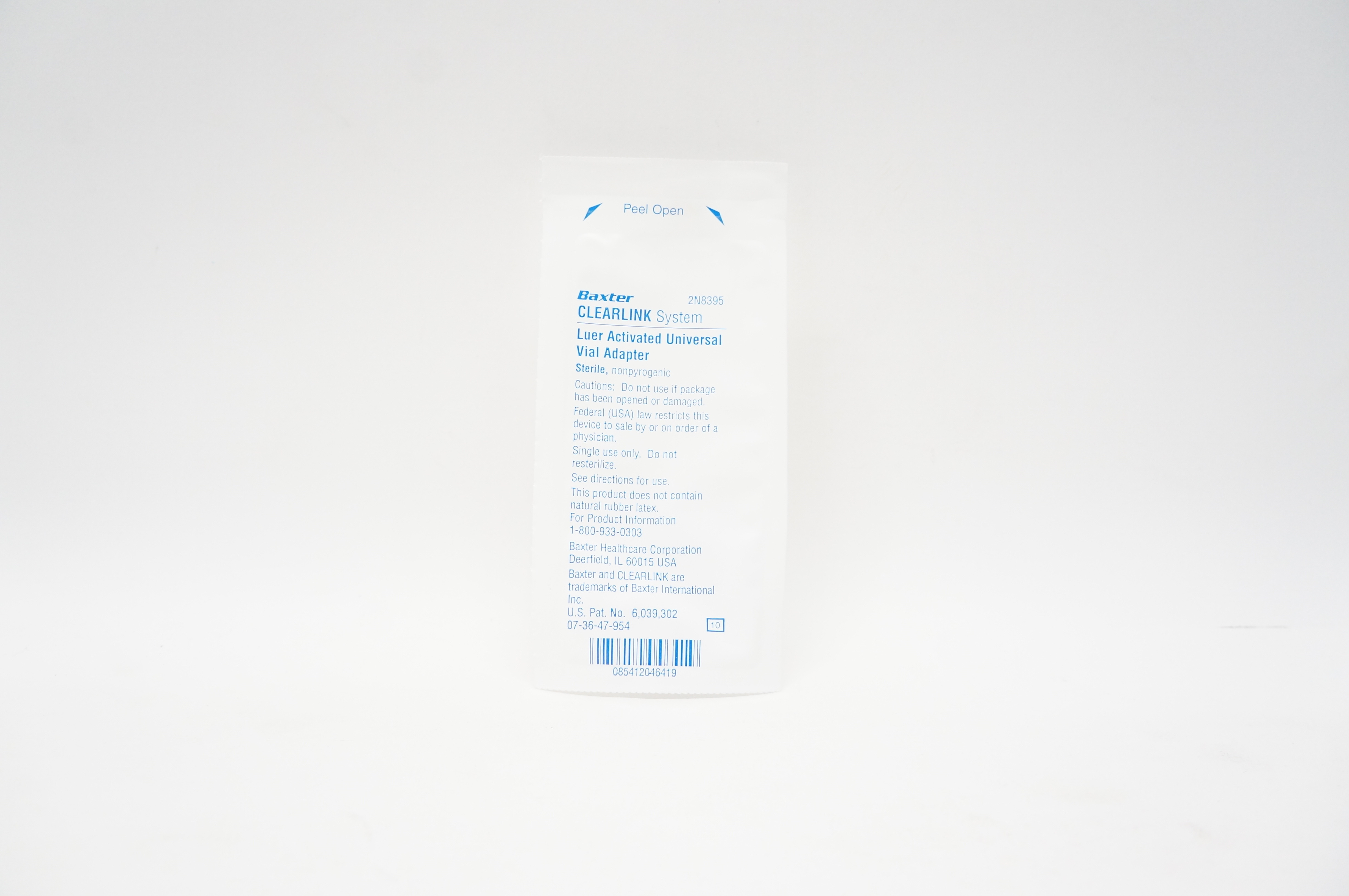 Baxter 2N8395 Clearlink System Luer Activated Universal Vial Adapter