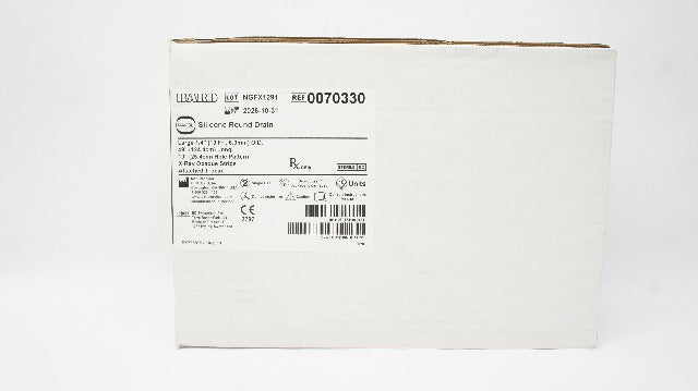 Bard 0070330 Silicone Round Drain Large 1/4" (19FR, 6.3MM) O.D w/ Trocar