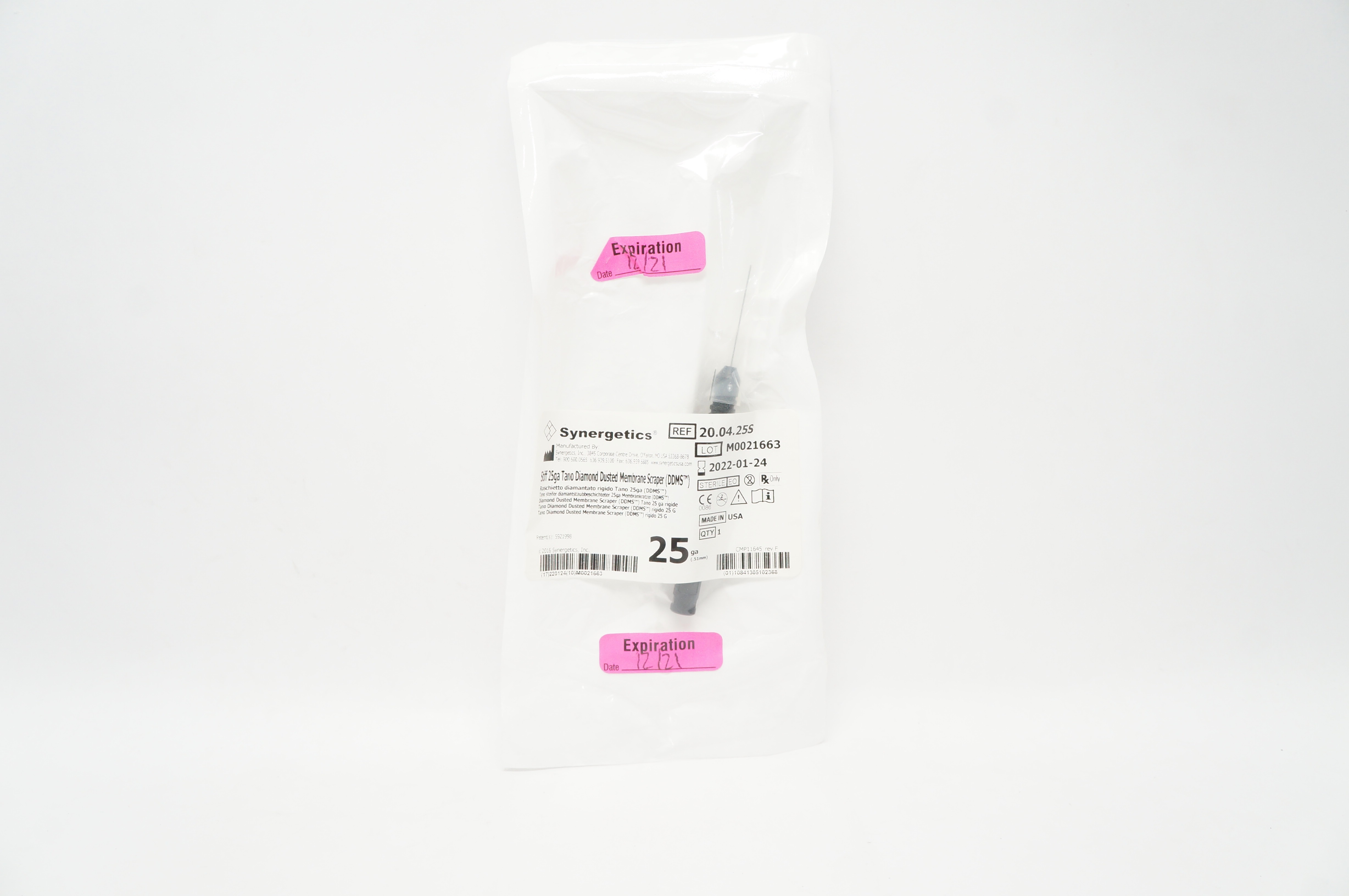 Synergetics 20.04.25S Stiff Tano Diamond Dusted Membrane Scraper 25 ga (x)