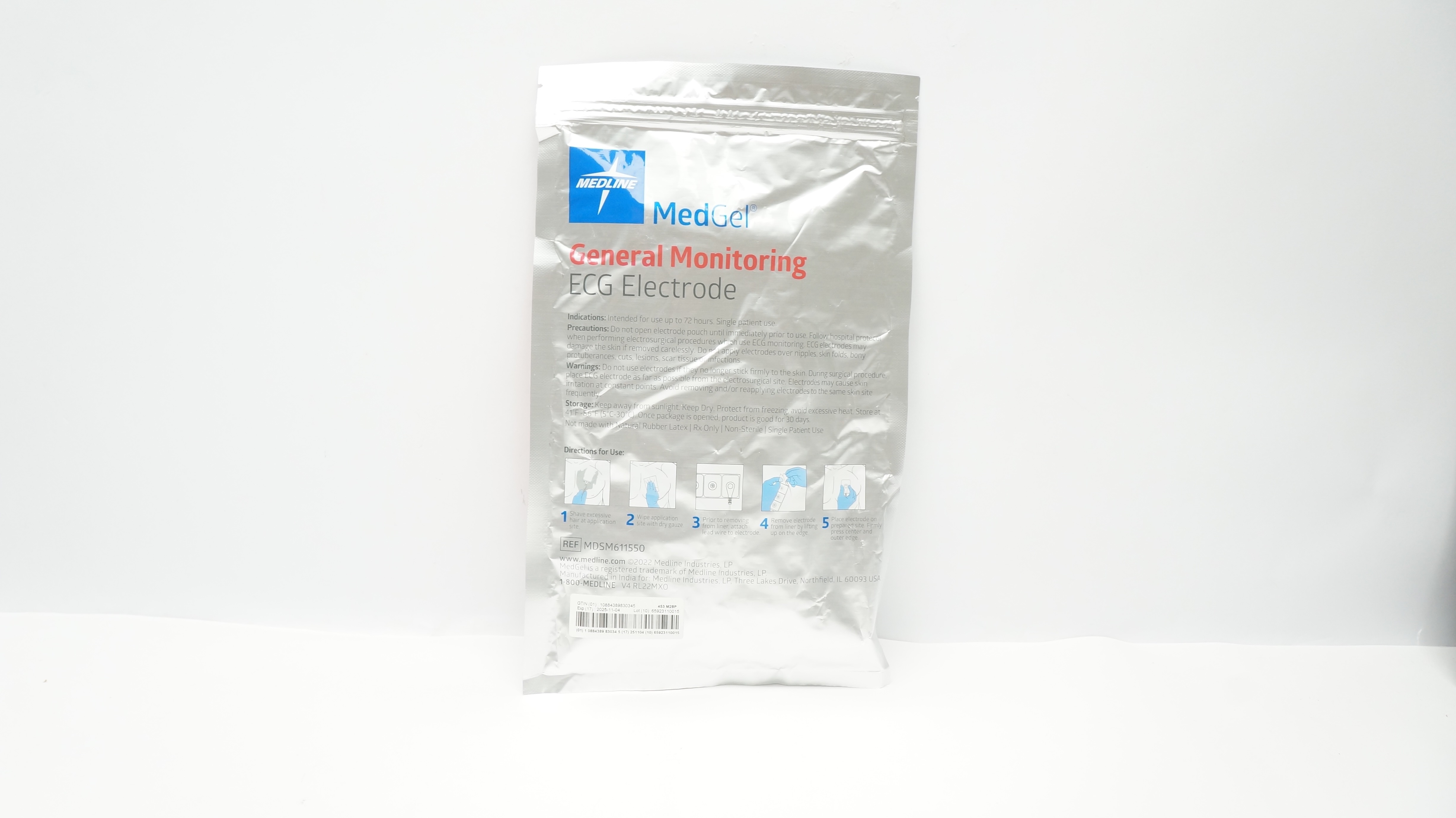 Medline MDSM611550 Medgel ECG Electrode - Pack of 50