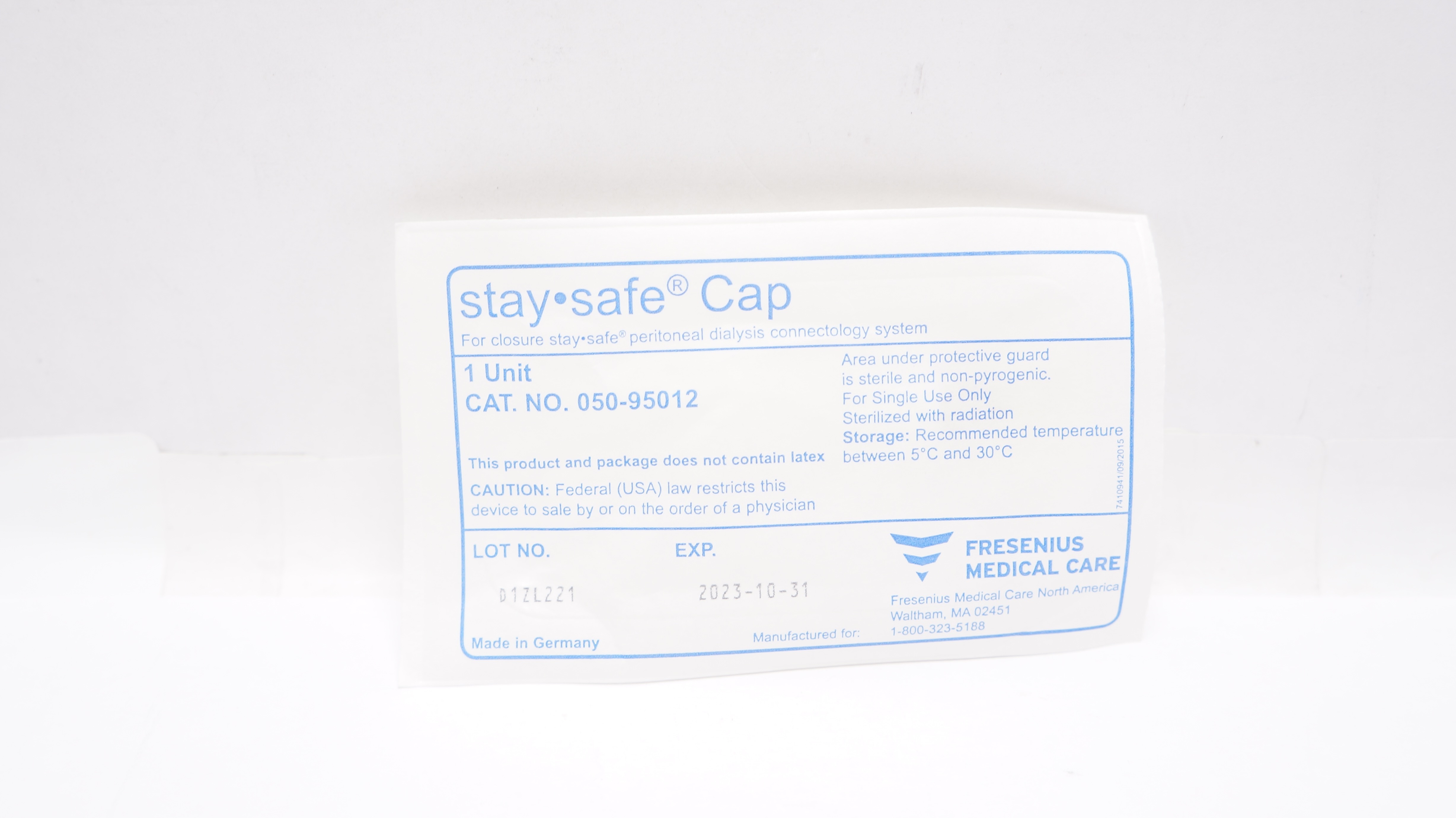 Fresenius 050-95012 StaySafe Cap Peritoneal Dialysis Accessories (x)