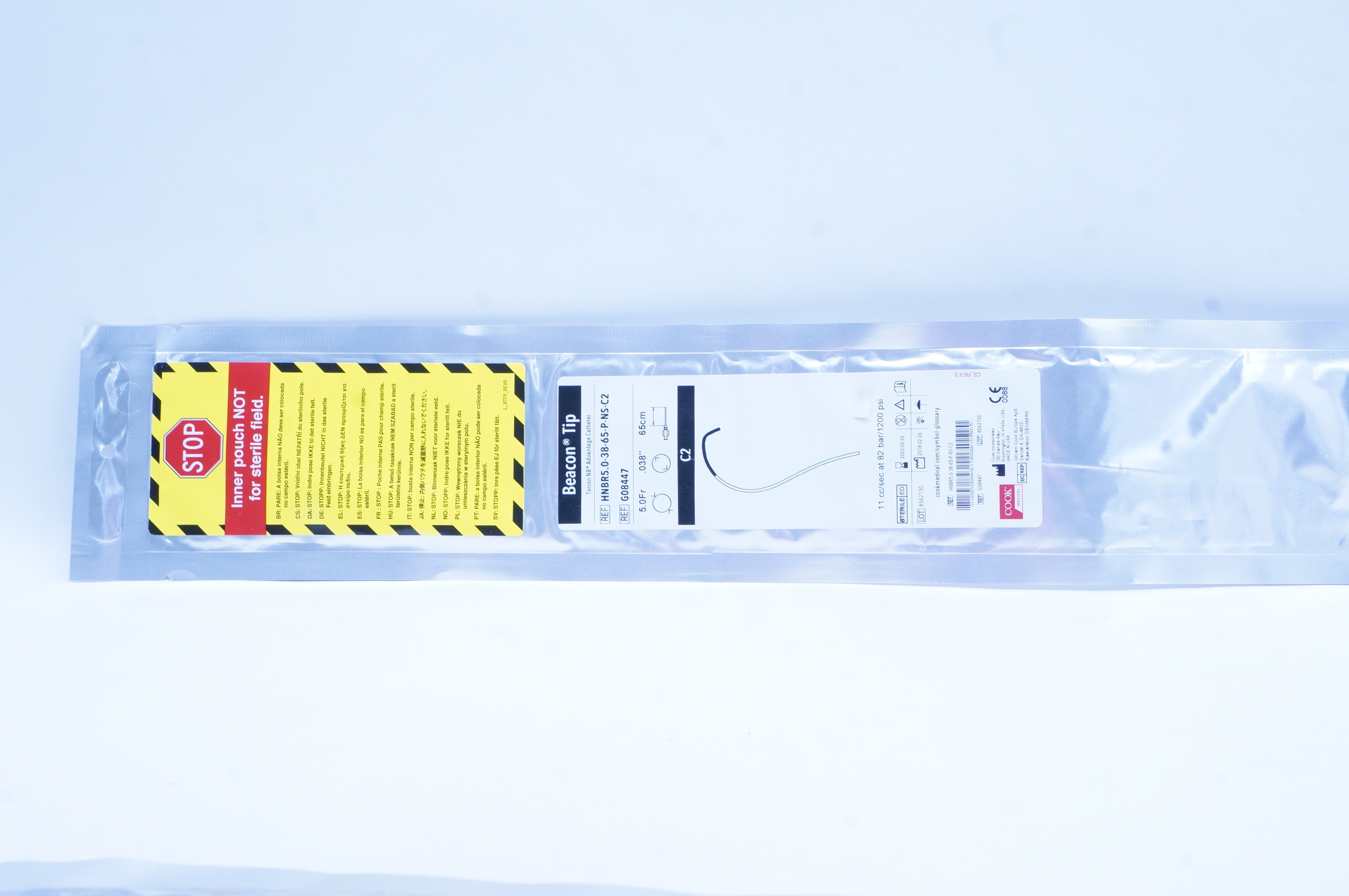 Cook Medical G08447 Beacon Tip Torcon NB Advantage Cath. C2 5.0Fr. x 65cm (x)