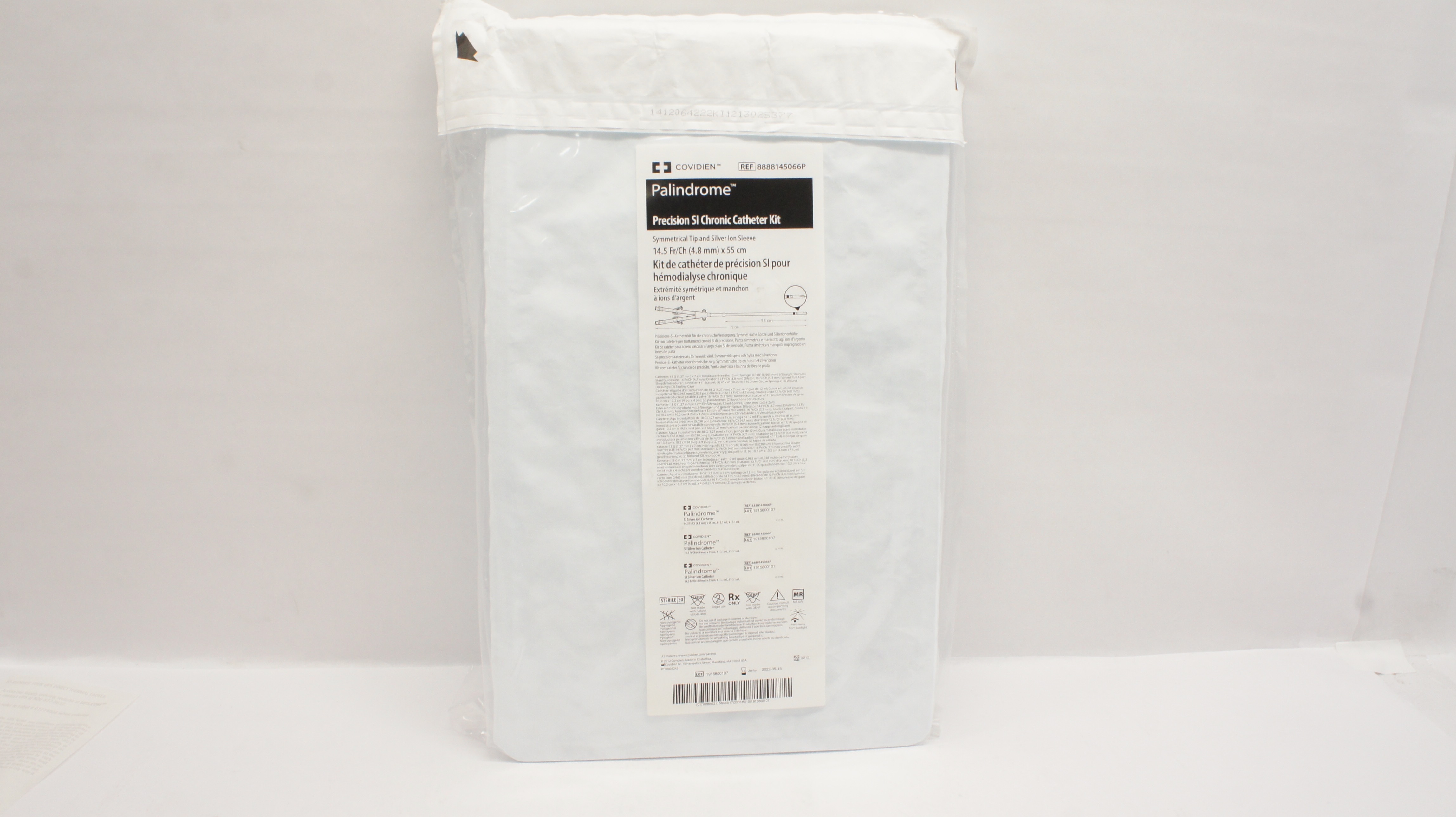 Covidien 8888145066P Palindrome Precision SI Chronic Cath. Kit 14.5Fr/Chx55cm(x)