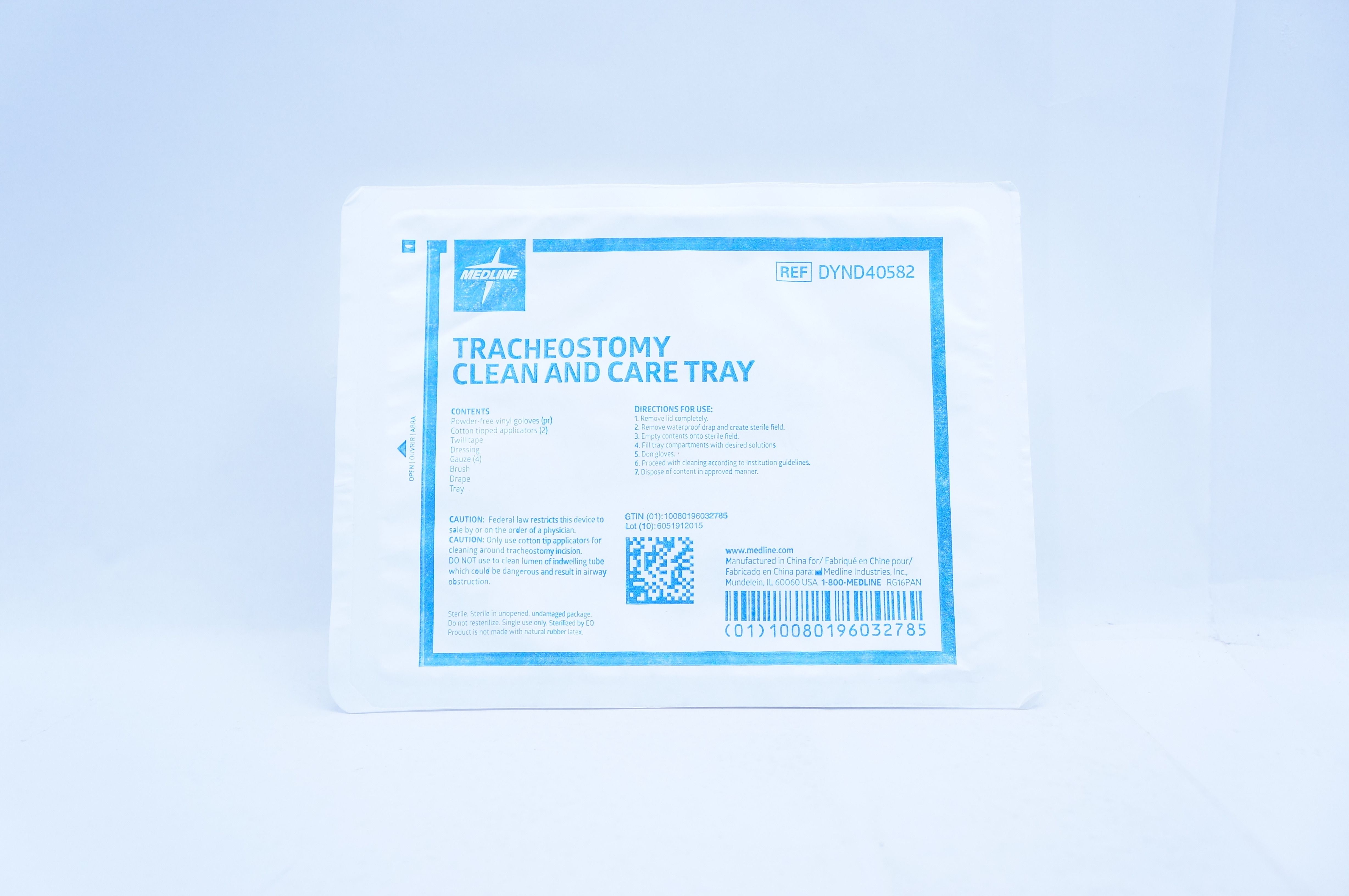 Medline DYND40582 Tracheostomy Clean and Care Tray