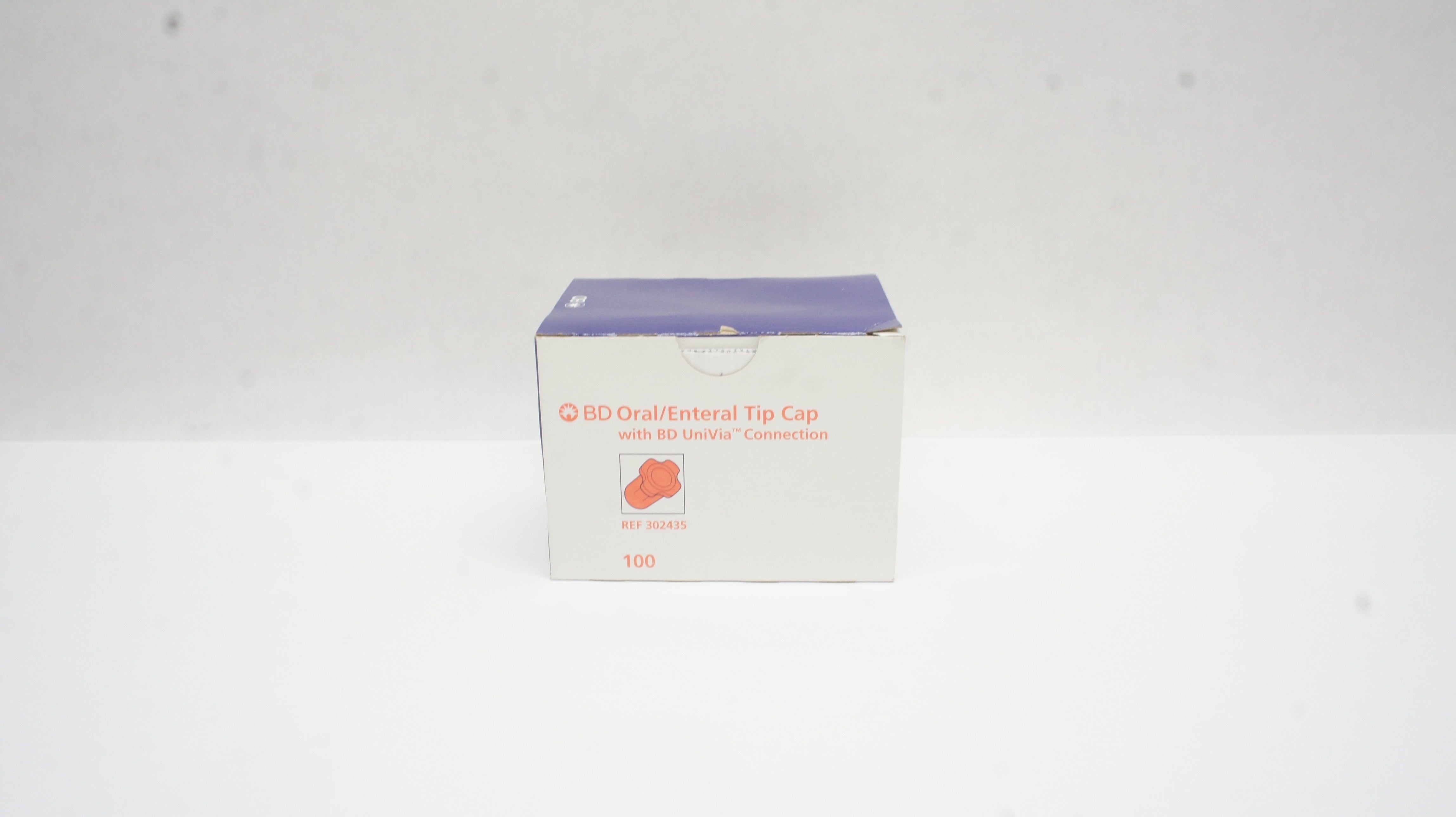 BD 302435 Oral/Enternal Tip Cap w/BD UniVia Connection (x) - Box of 100